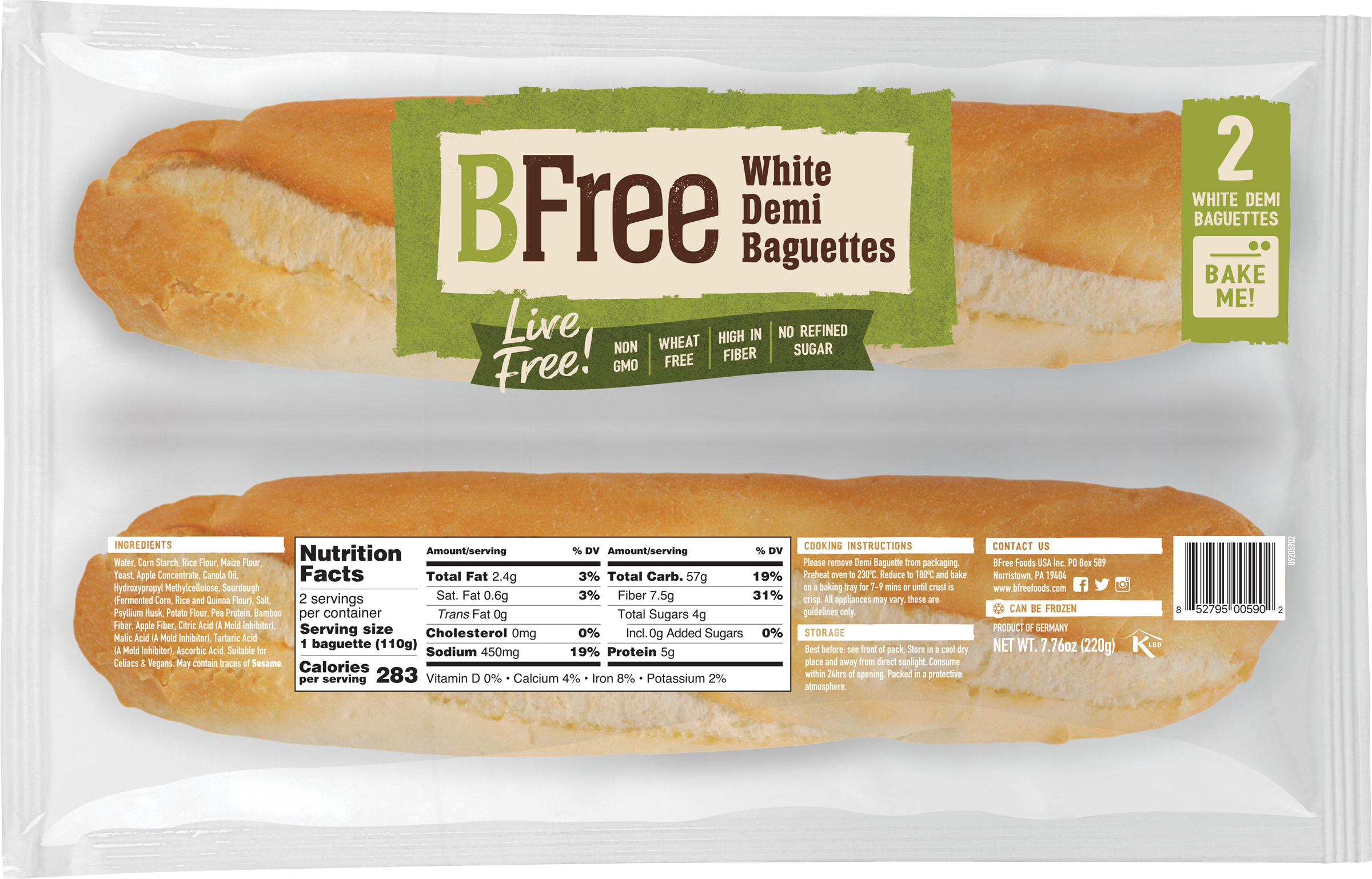 Baguettes, White Demi