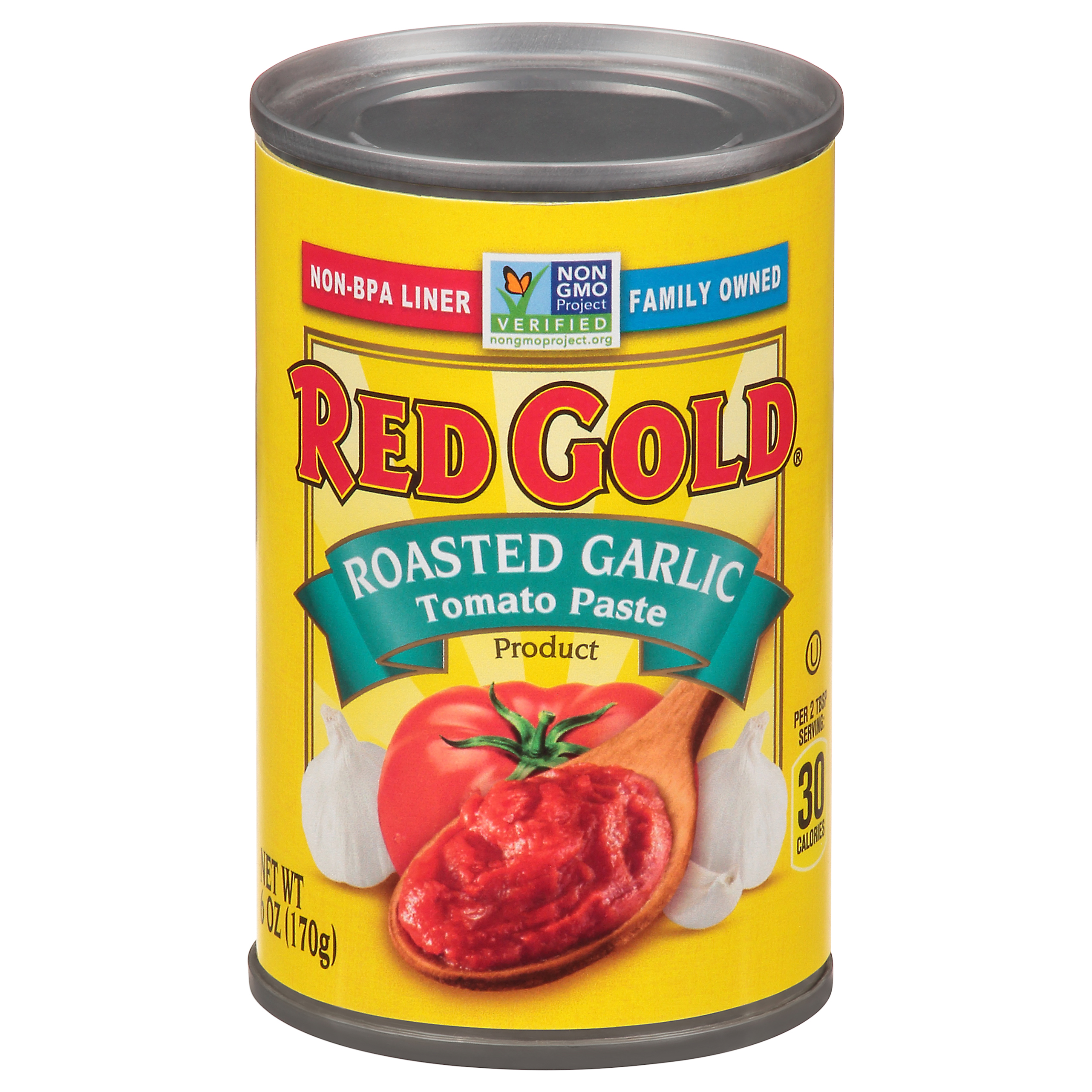 Red Gold Roasted Garlic Tomato Paste 6 Oz Can