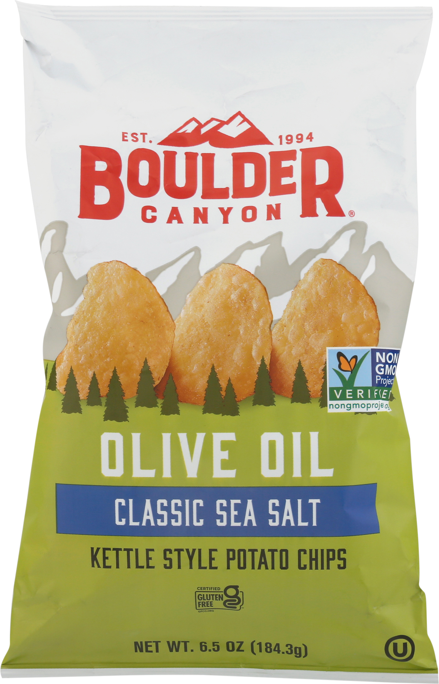 Potato Chips, Olive Oil, Classic Sea Salt, Kettle Style