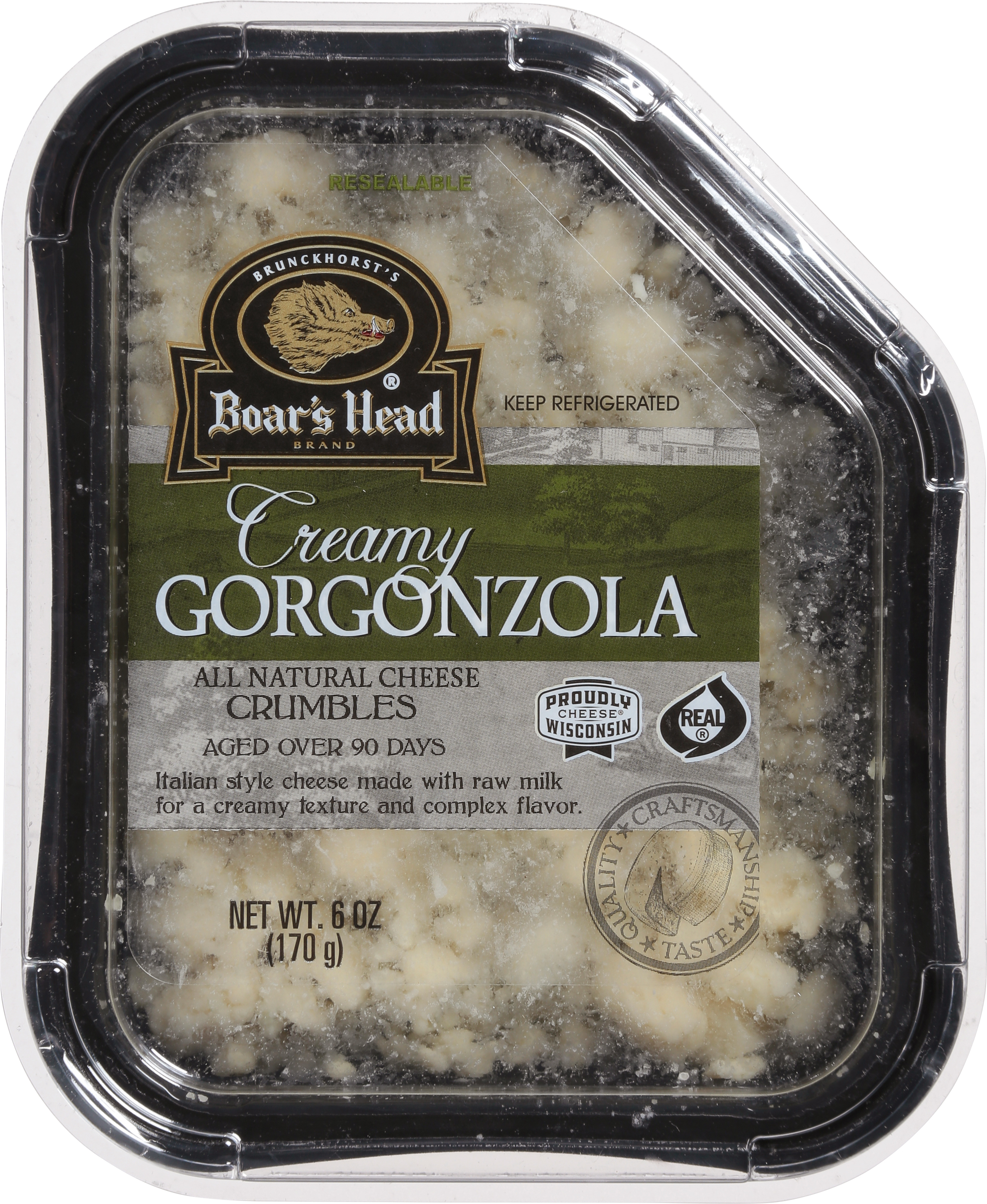 Cheese Crumbles, All Natural, Creamy Gorgonzola