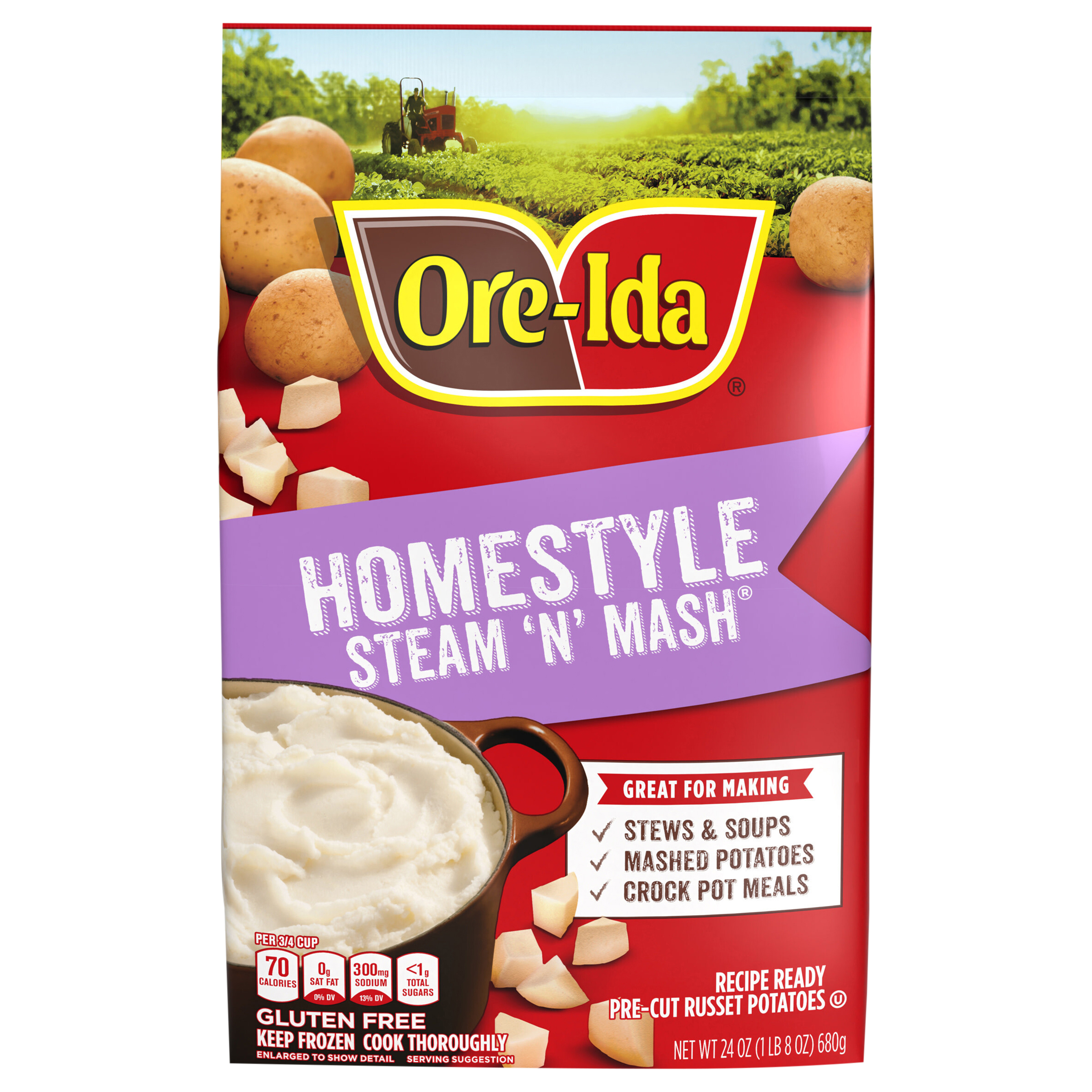 Russet Potatoes, Homestyle, Pre-Cut