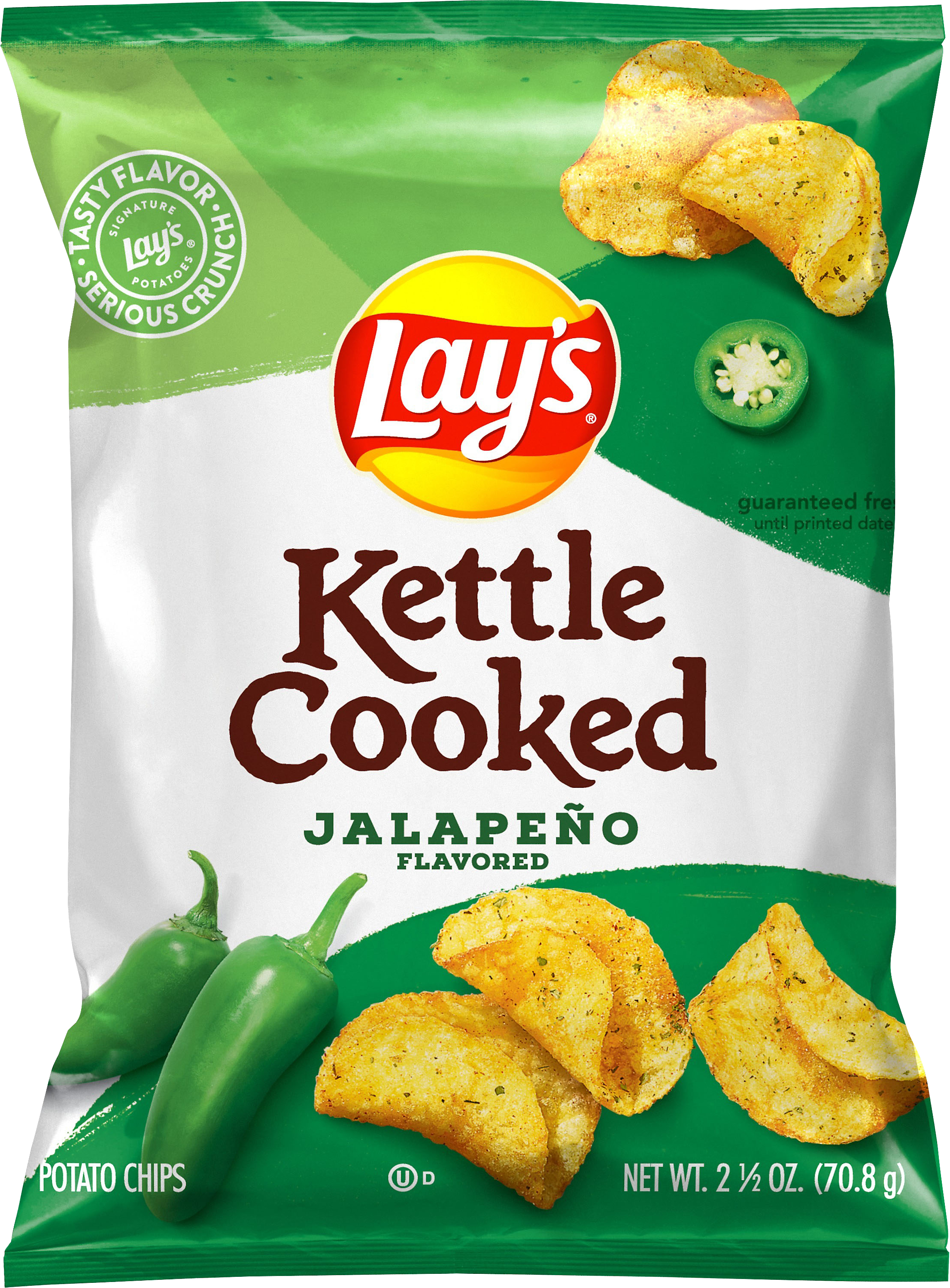 Potato Chips, Jalapeno Flavored, Kettle Cooked