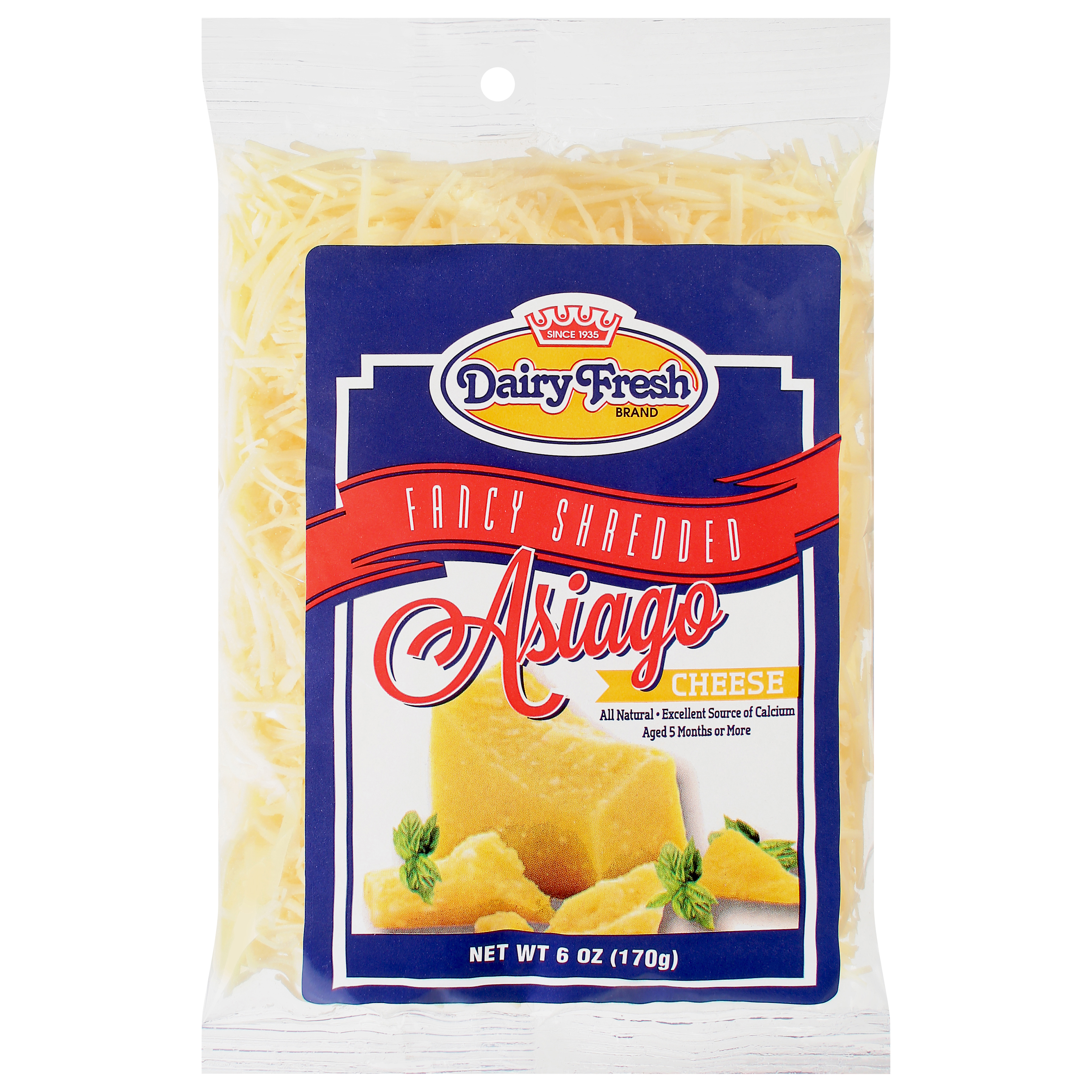 Dairy Fresh Fancy Shredded Asiago Cheese 6 Oz