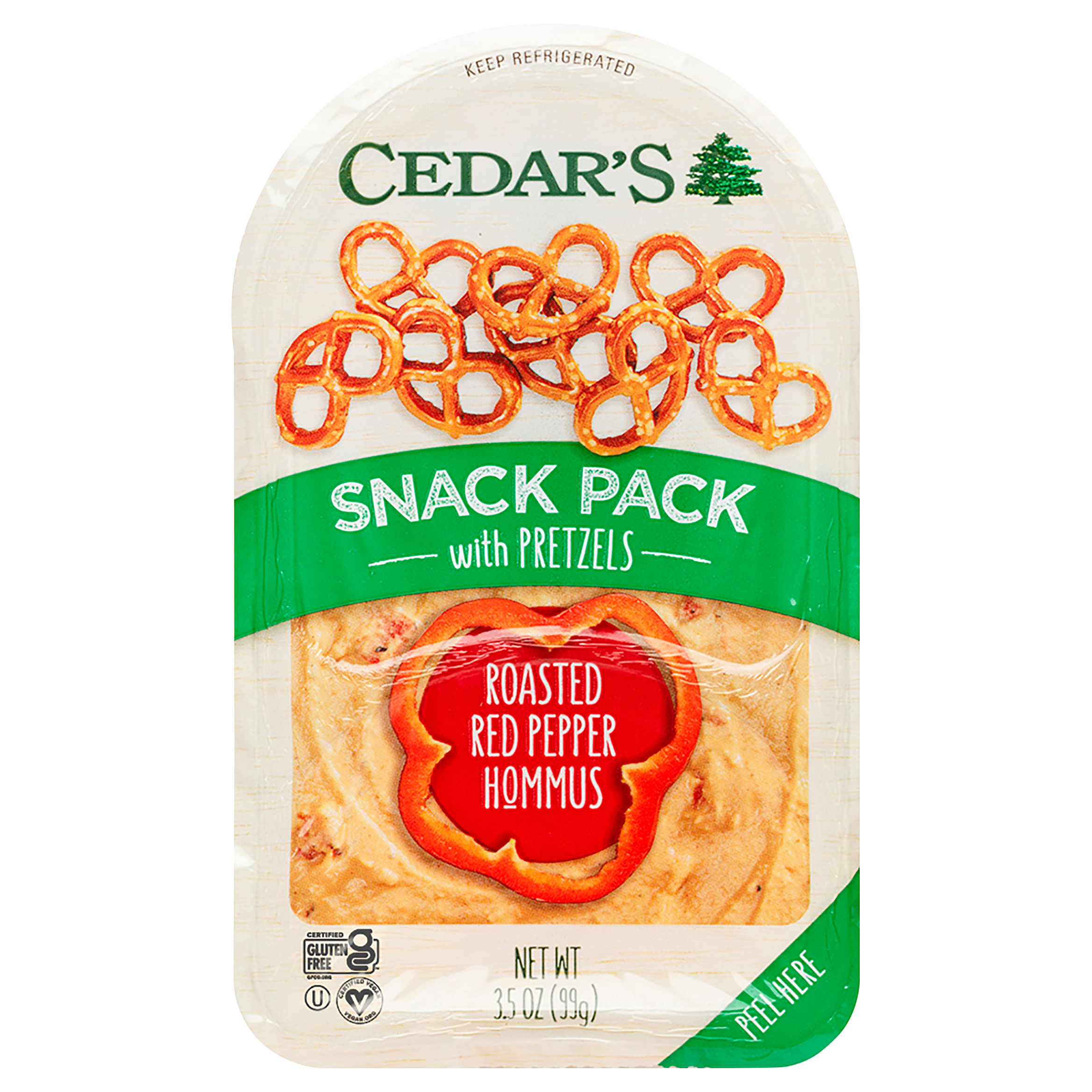 Snack Pack, Roasted Red Pepper Hommus
