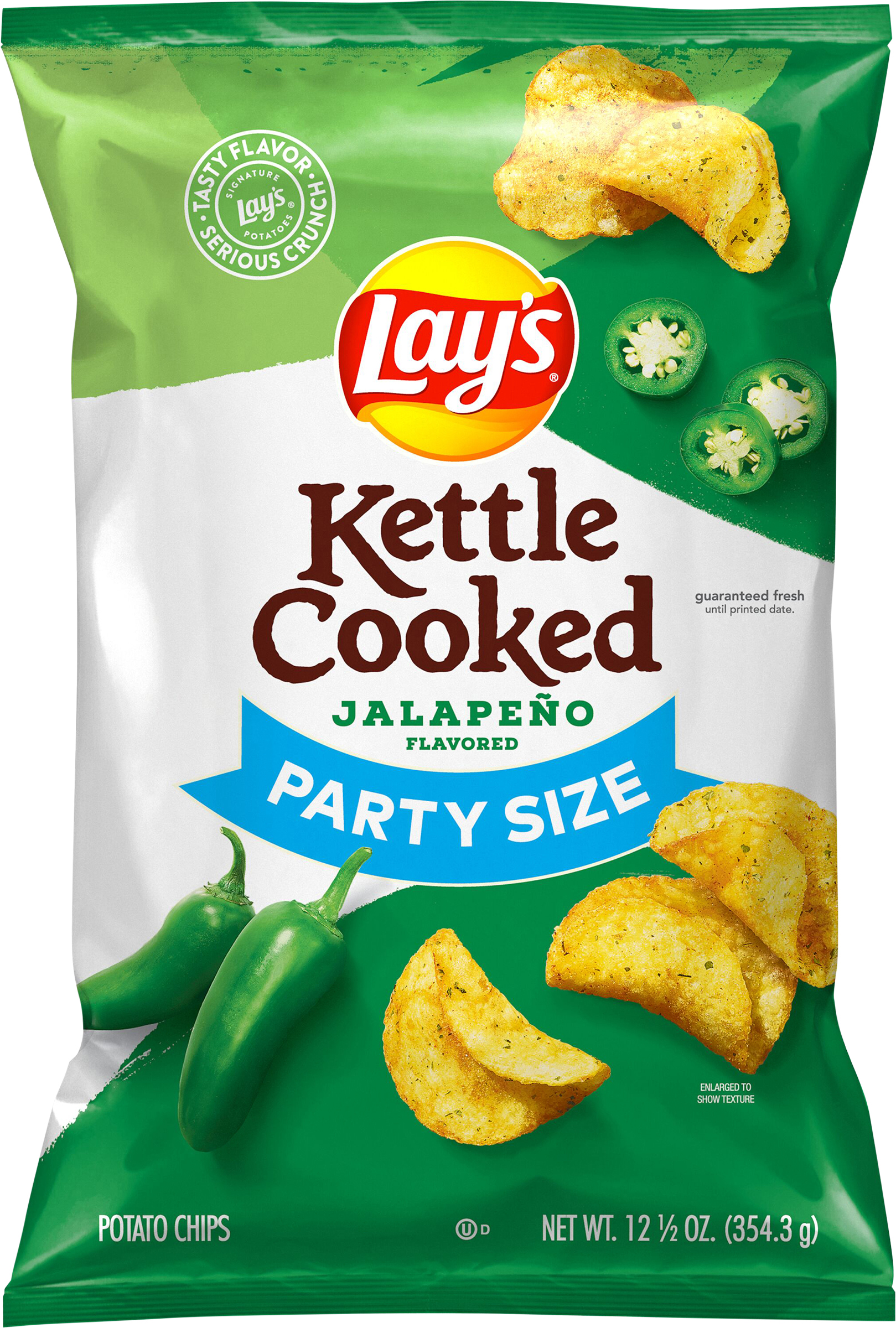 Potato Chips, Jalapeno Flavored, Kettle Cooked, Party Size