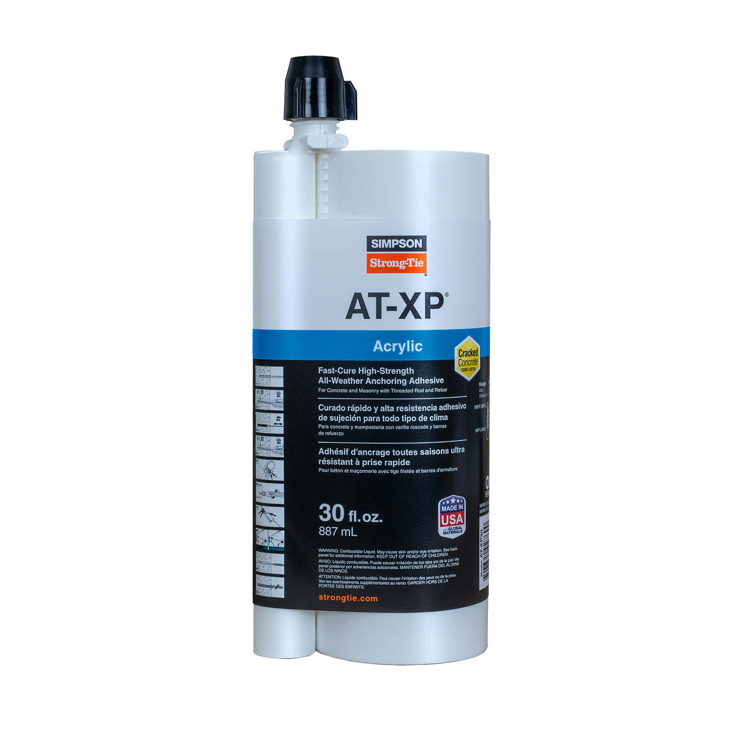 Simpson Strong-Tie AT-XP30 30 oz Fast-Curing Anchoring Adhesive for