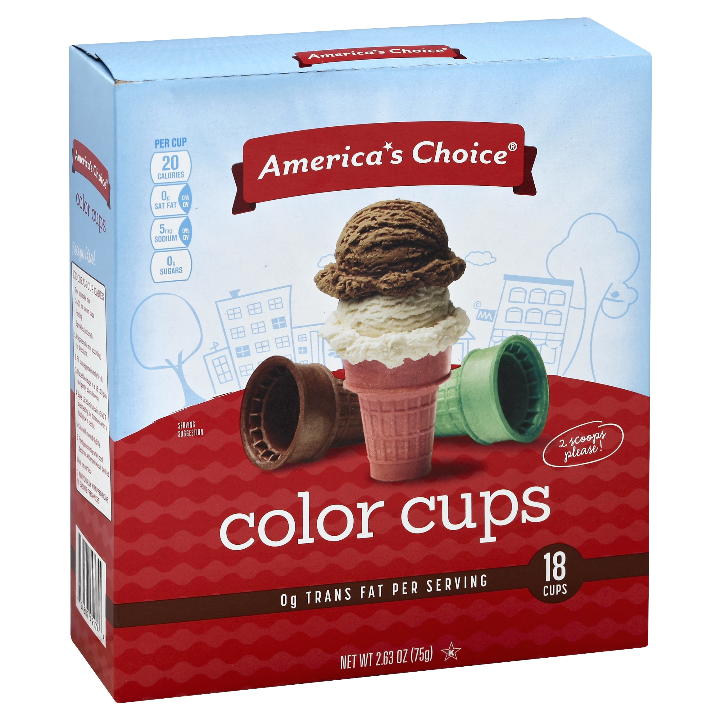 America's Choice Color Cups 18 Ea
