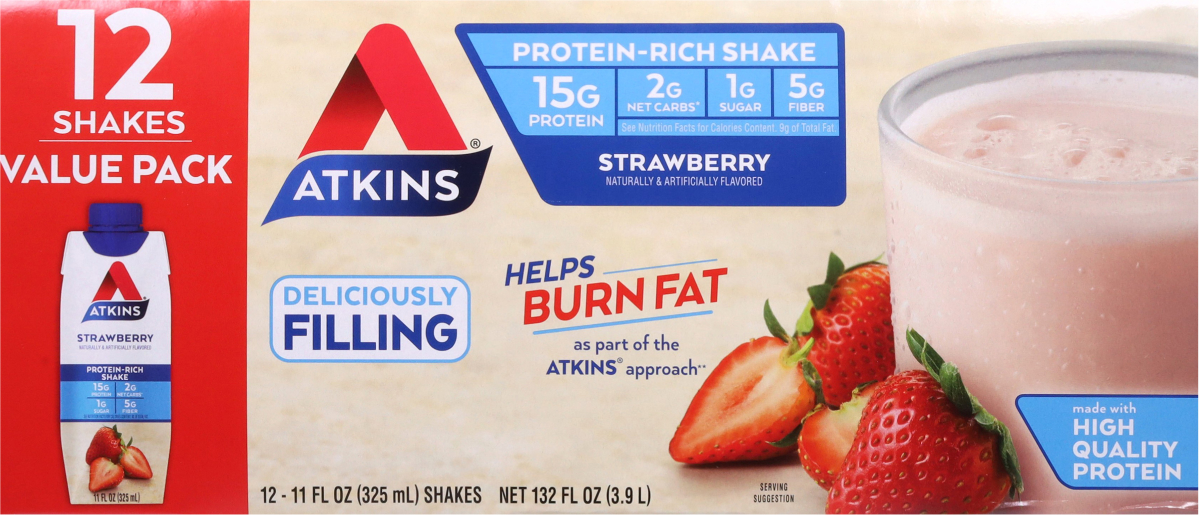 Protein-Rich Shakes, Strawberry, Value Pack