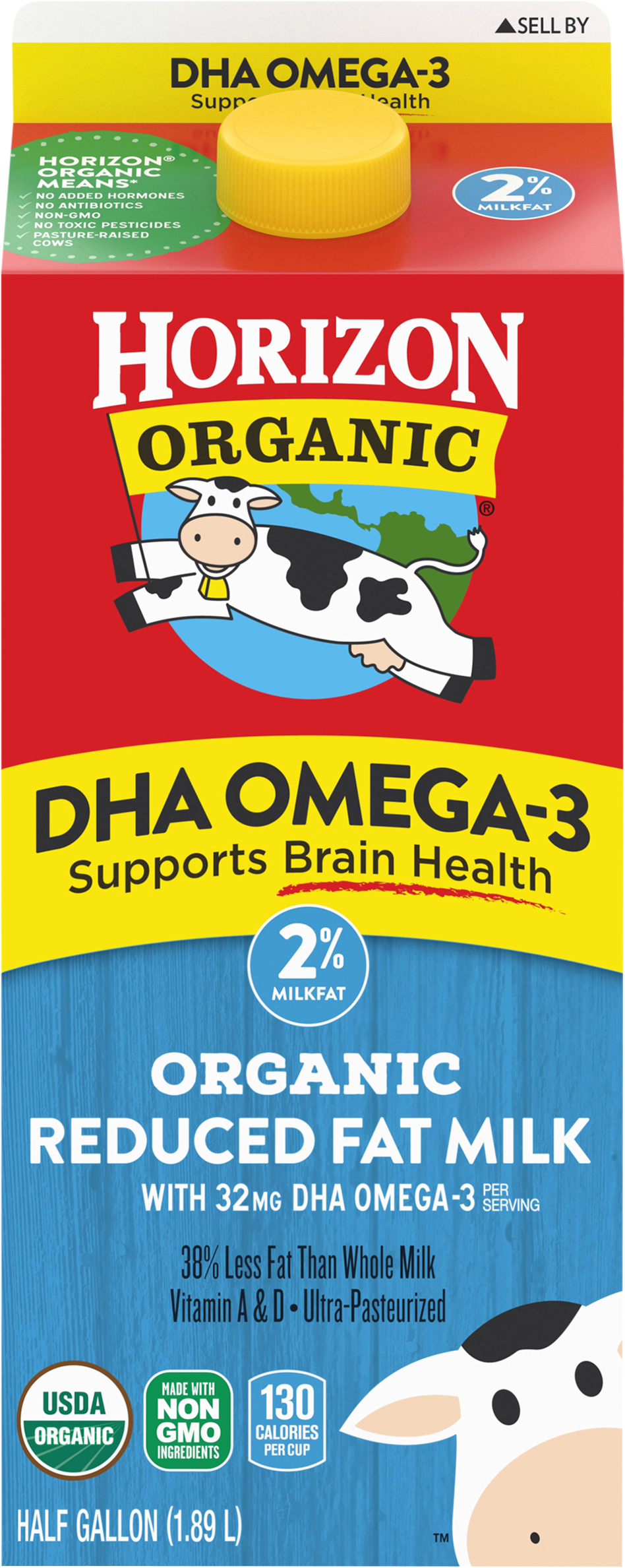 Milk, Organic, Reduced Fat
