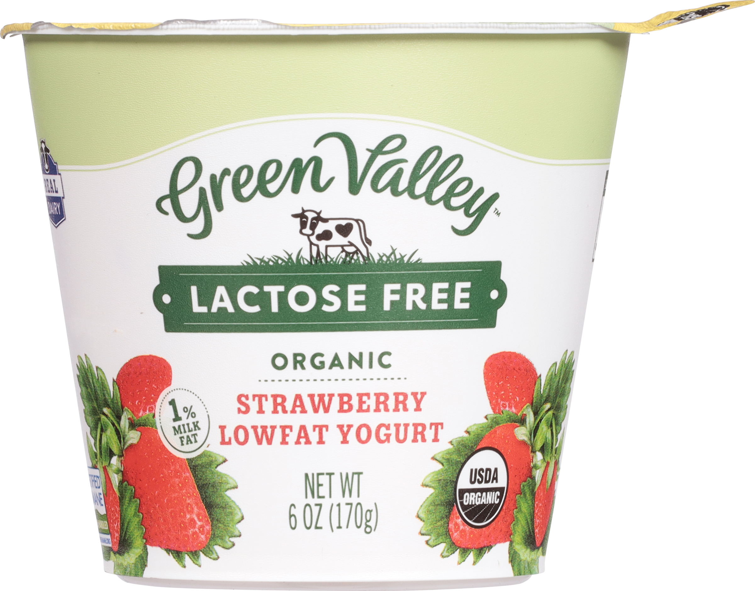 Yogurt, Lactose Free, Lowfat, Organic, Strawberry