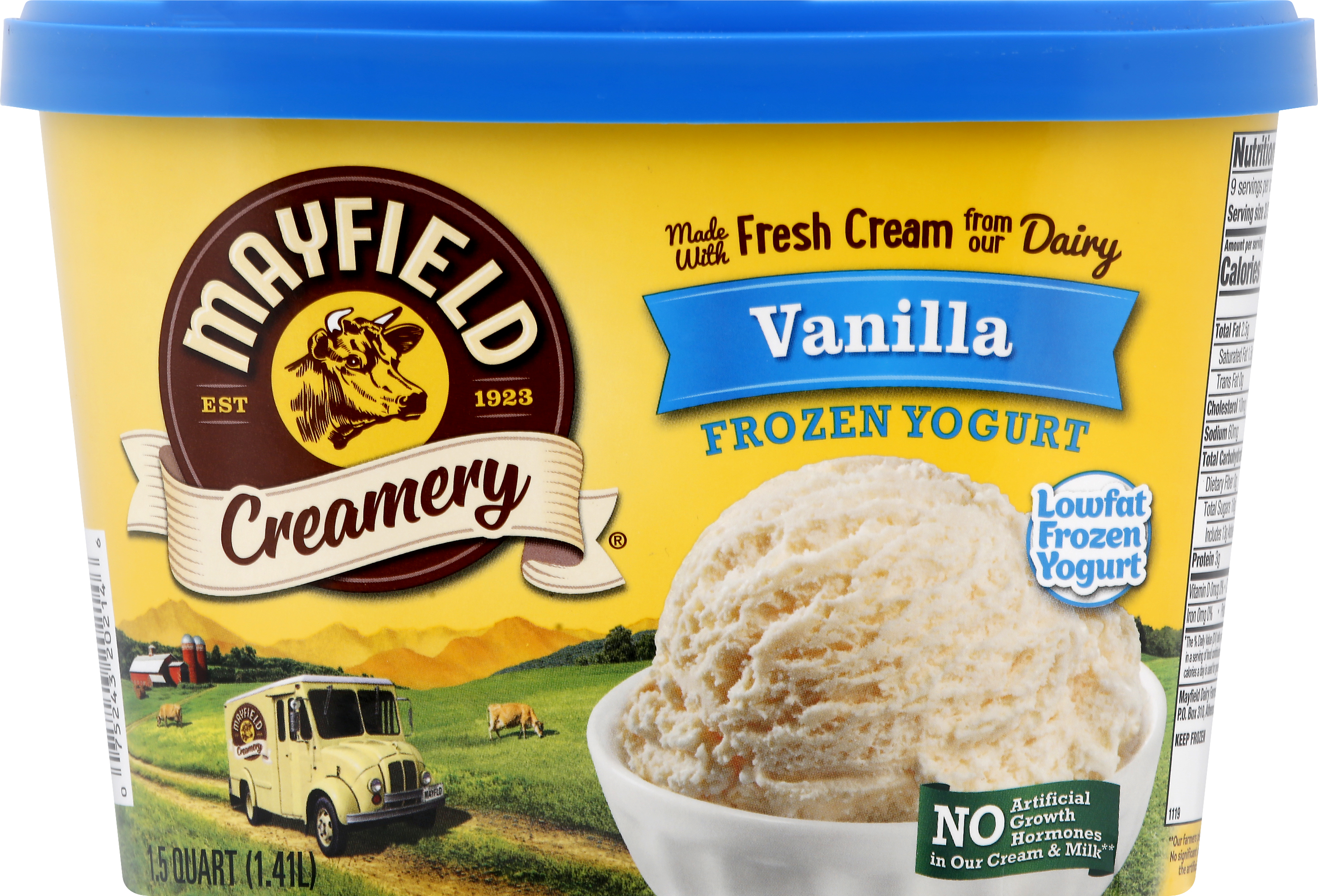 Frozen Yogurt, Lowfat, Vanilla