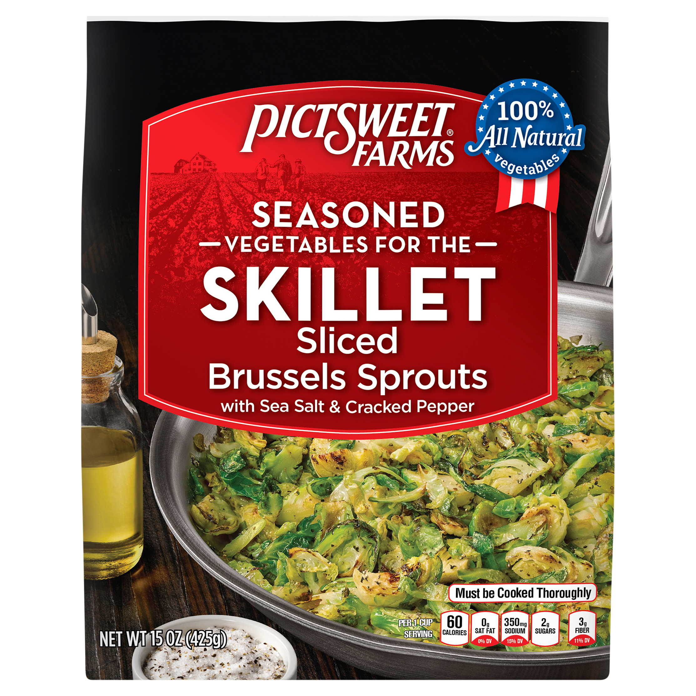 Brussels Sprouts, Sliced, Seasoned