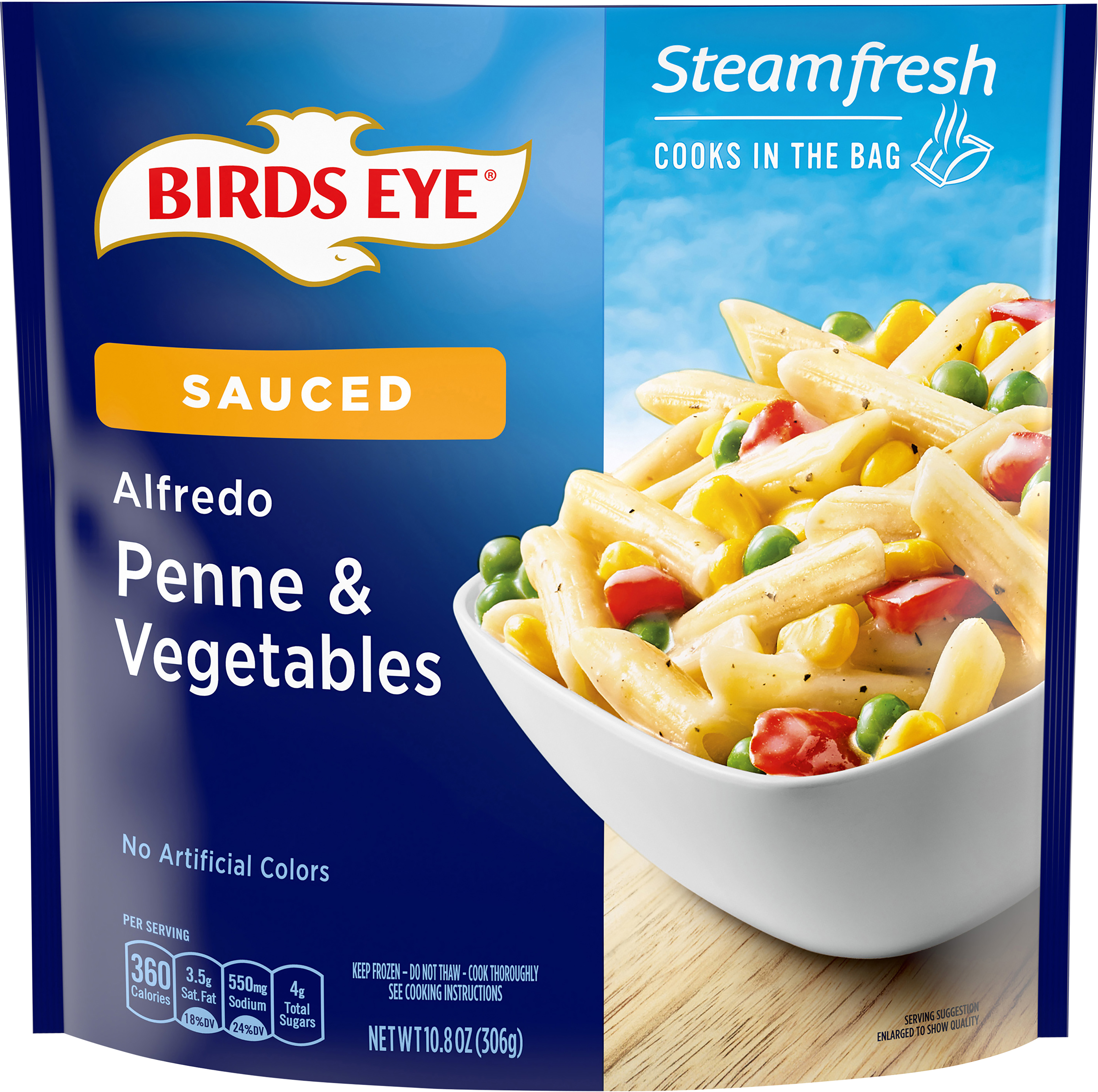 Alfredo, Penne & Vegetables, Sauced