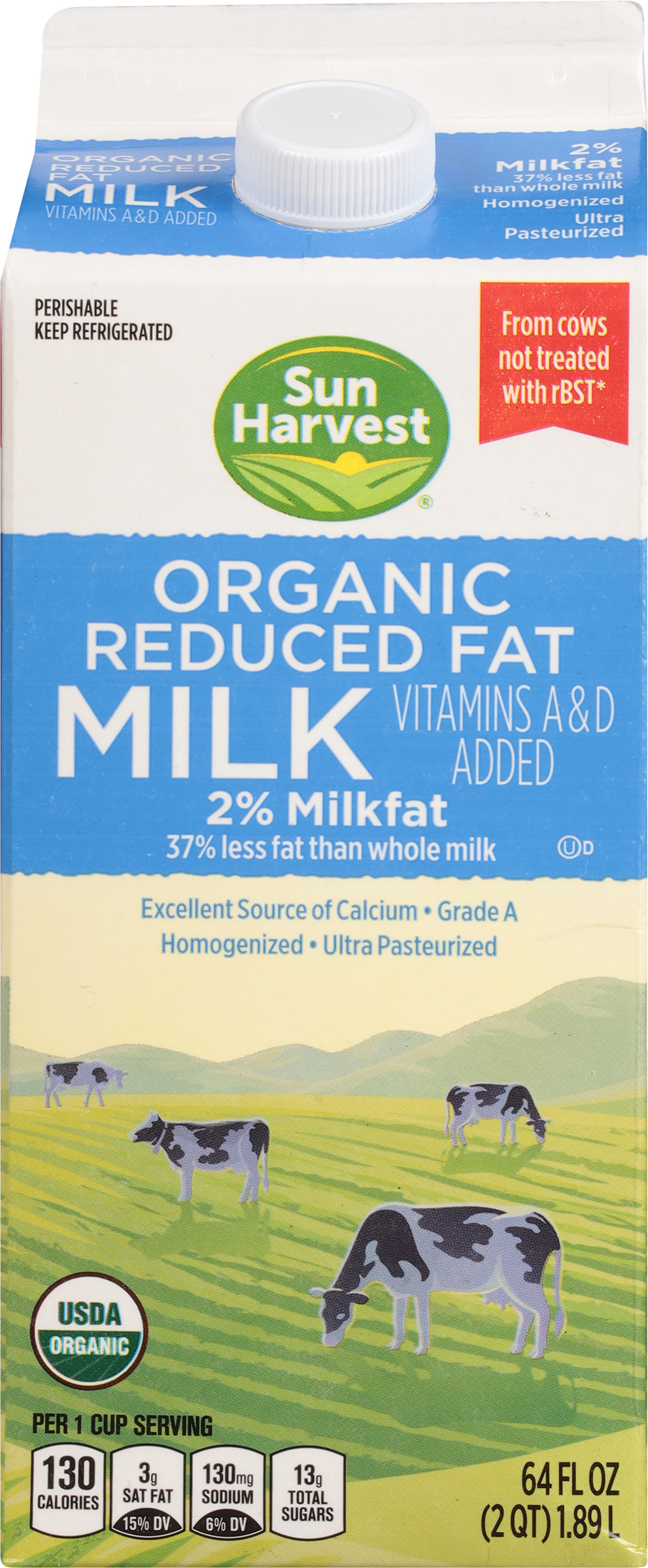 Milk, Organic Reduced Fat, 2% Milkfat