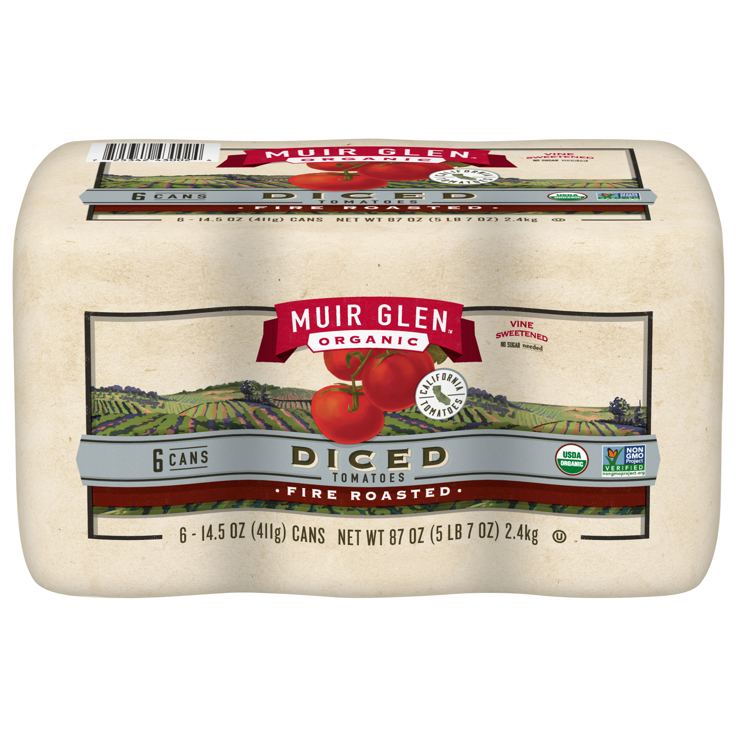 Muir Glen 6 Cans Diced Fire Roasted Organic Tomatoes 6 Ea