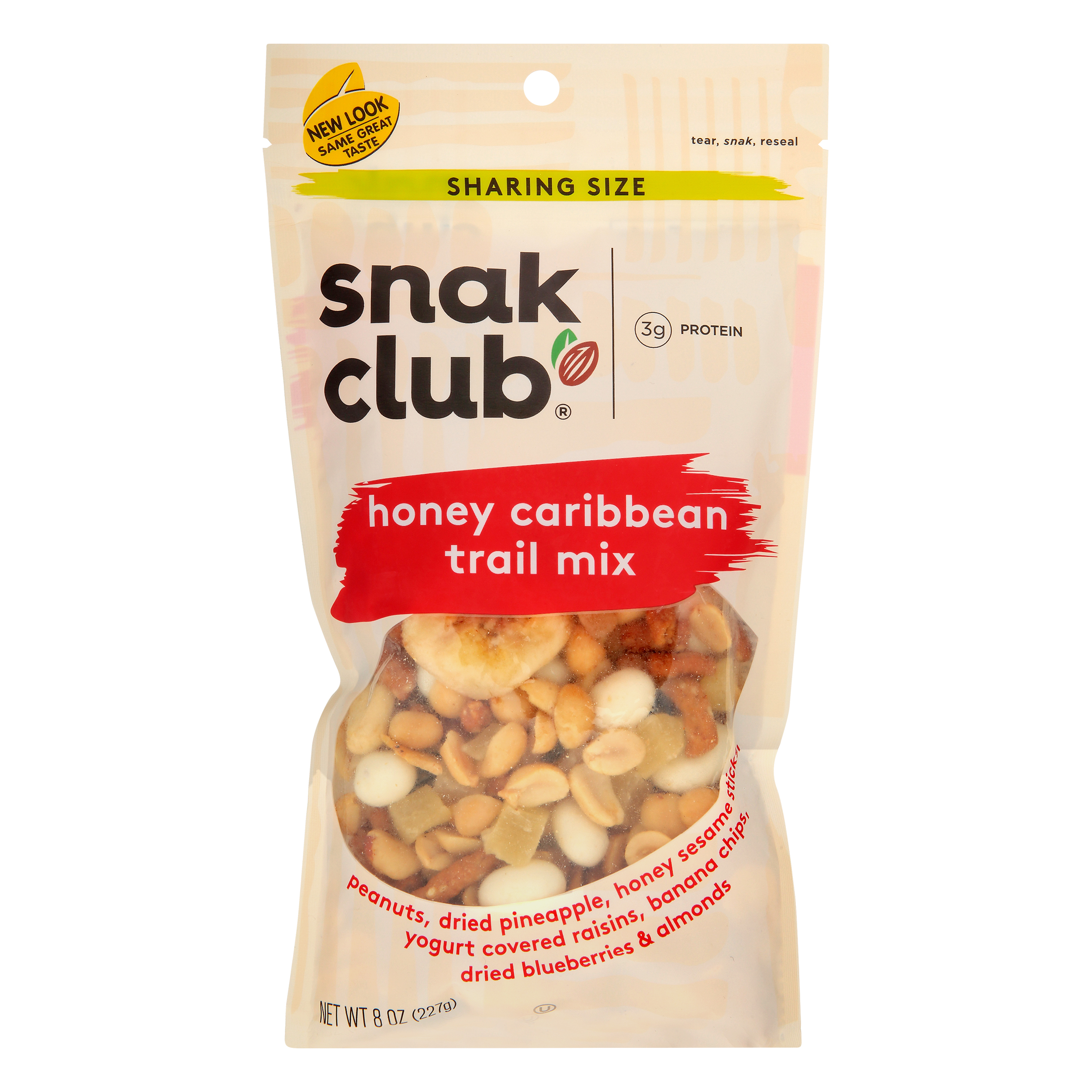 Snak Club Sharing Size Honey Caribbean Trail Mix 8 Oz