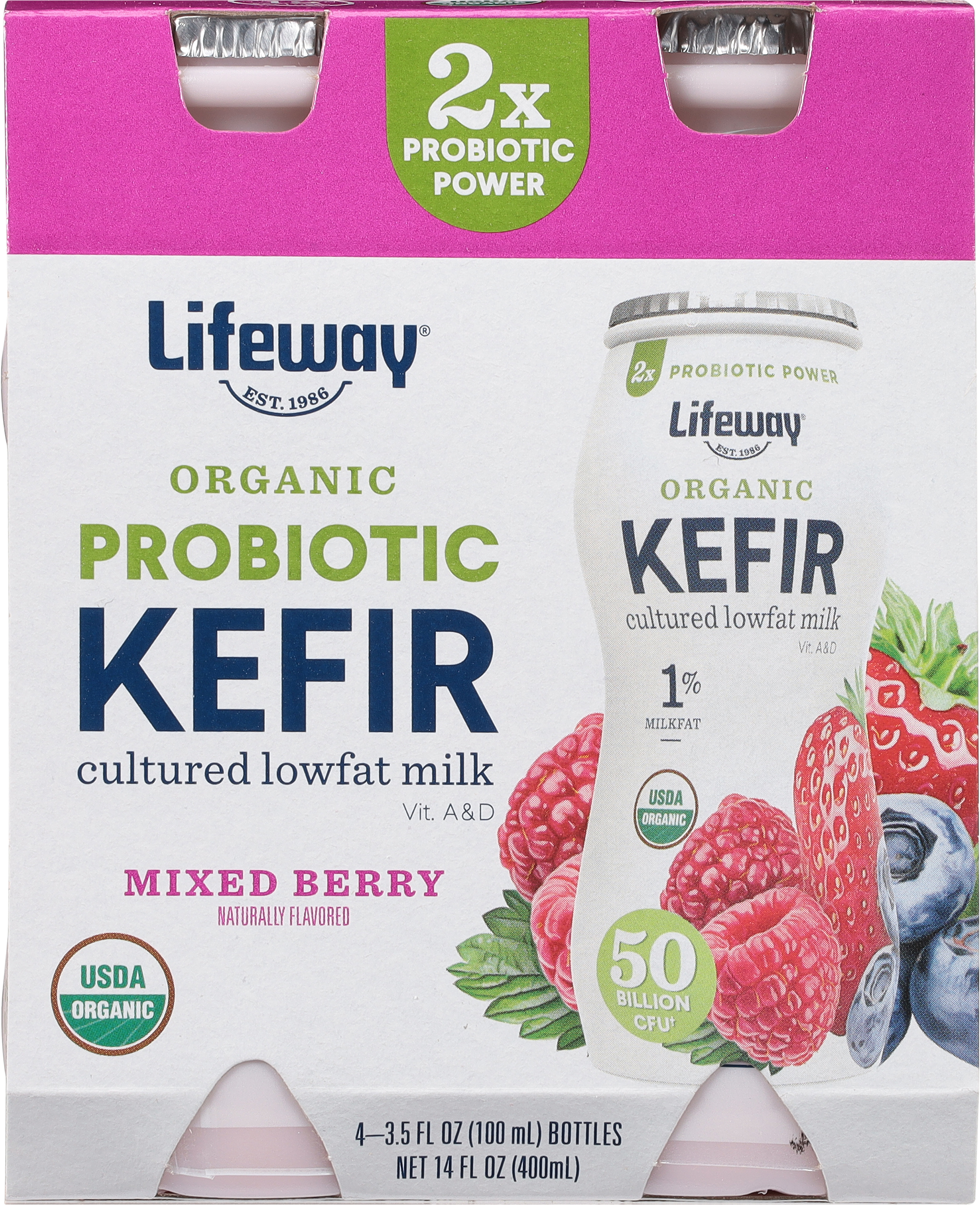 Kefir, Organic, Probiotic, Mixed Berry