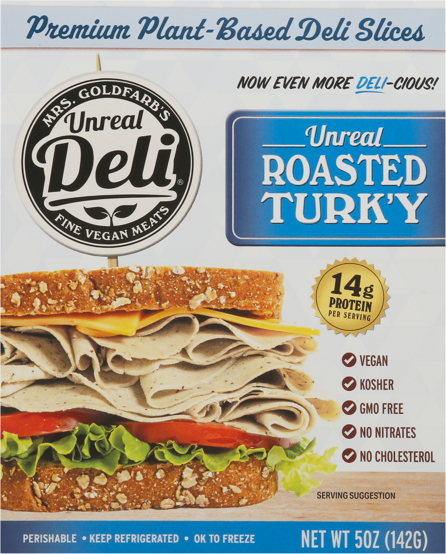 Deli Slices, Premium, Plant-Based, Roasted Turk'y