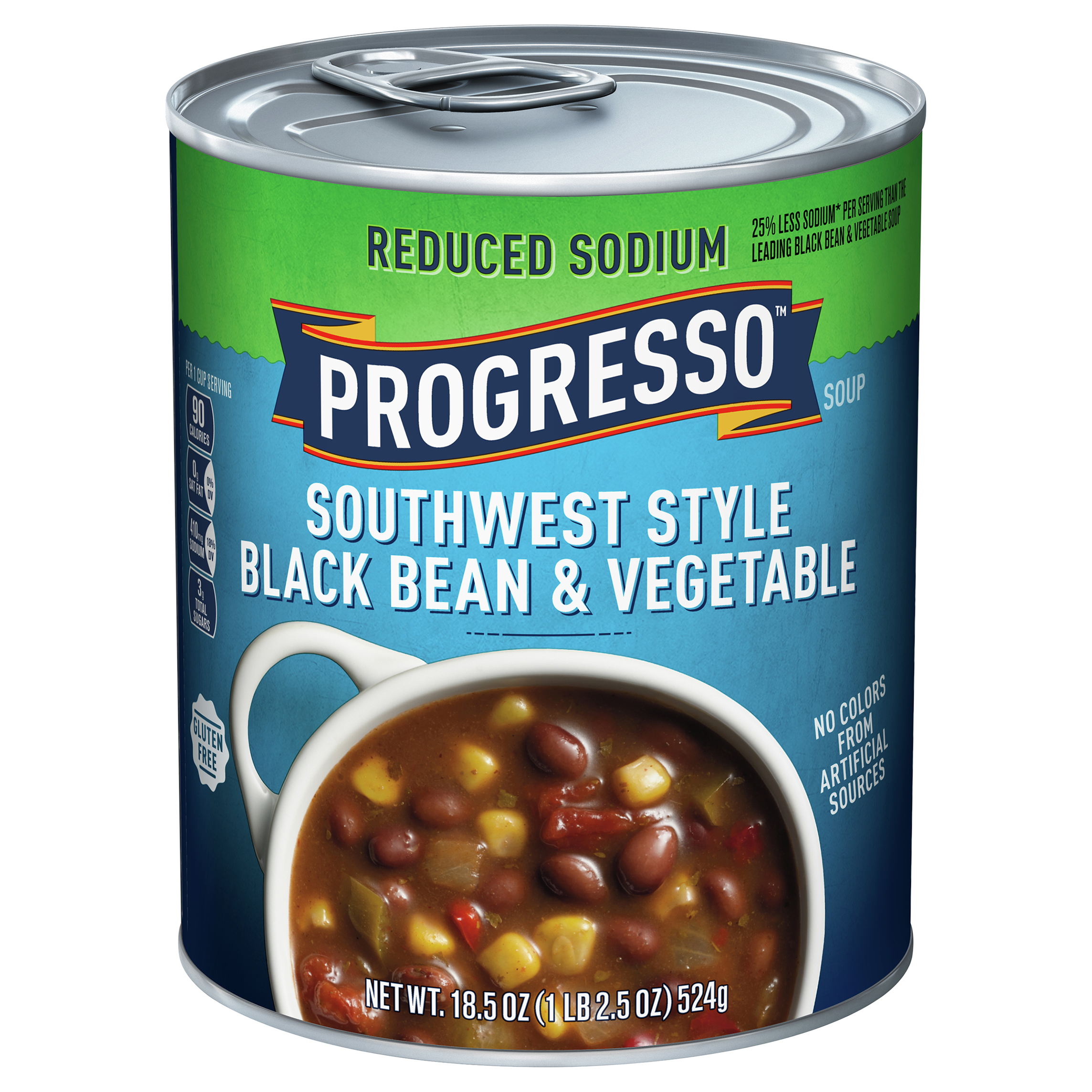 Soup, Reduced Sodium, Black Bean & Vegetable, Southwest Style