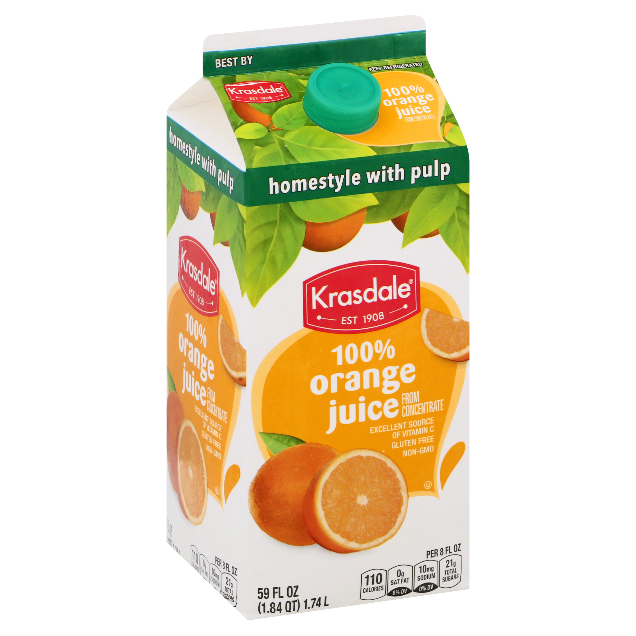 Krasdale Orange 100% Juice 59 Oz