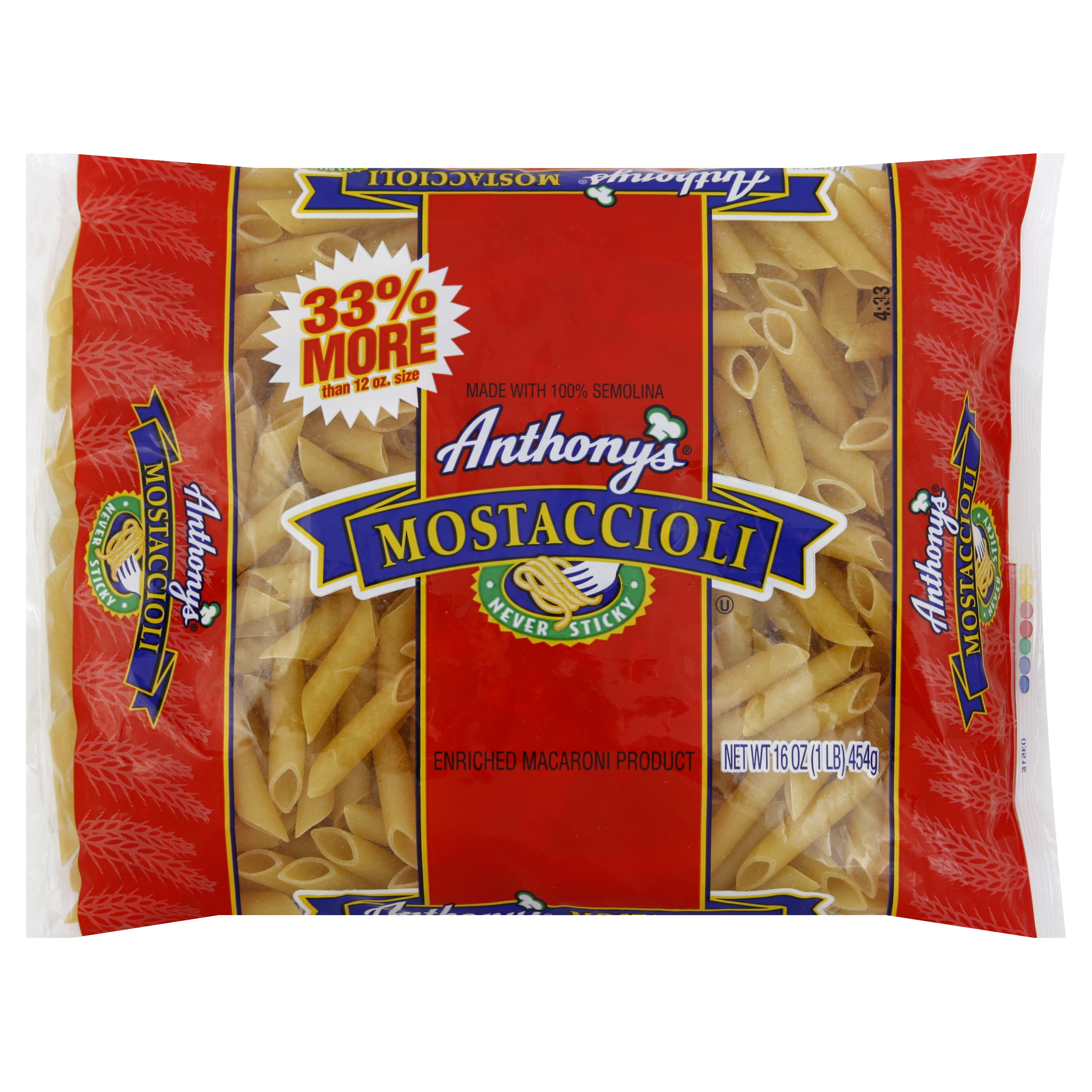 Anthony's Mostaccioli 16 Oz