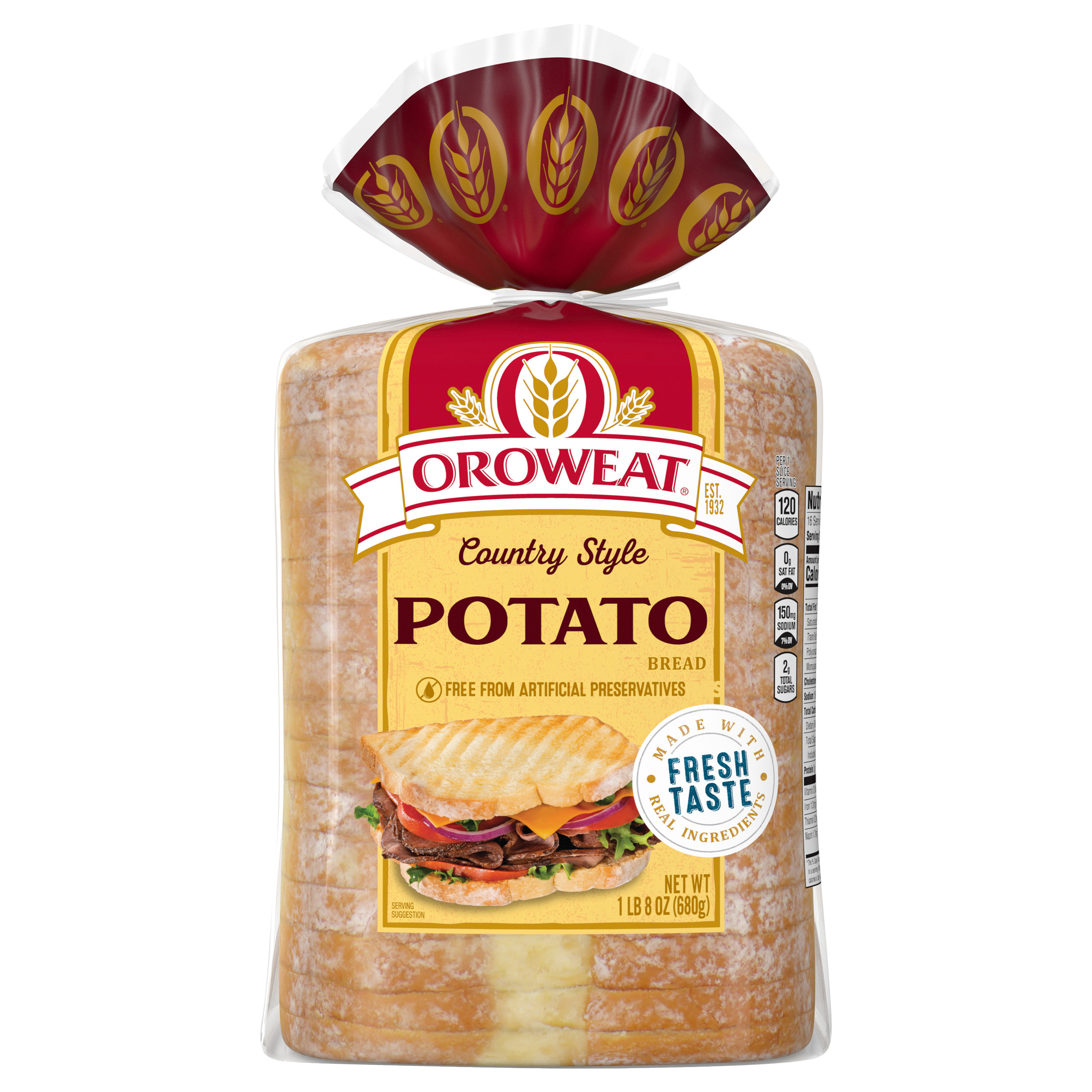 Oroweat Potato Bread Nutrition Label edu.svet.gob.gt