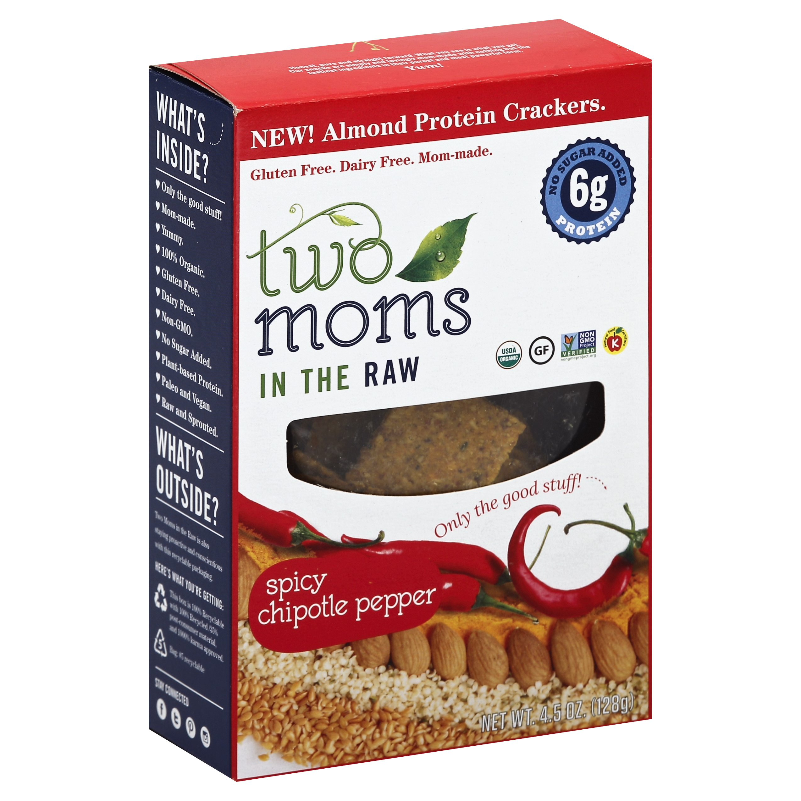 Two Moms In The Raw Crackers 4.5 Oz