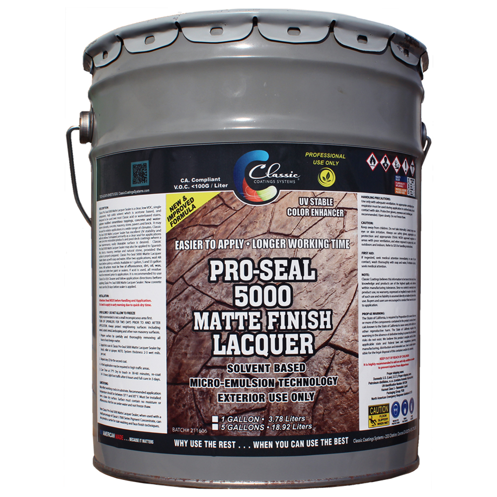 Classic ProSeal 2000 CL401 5 gal Wet Look Lacquer Sealer White Cap