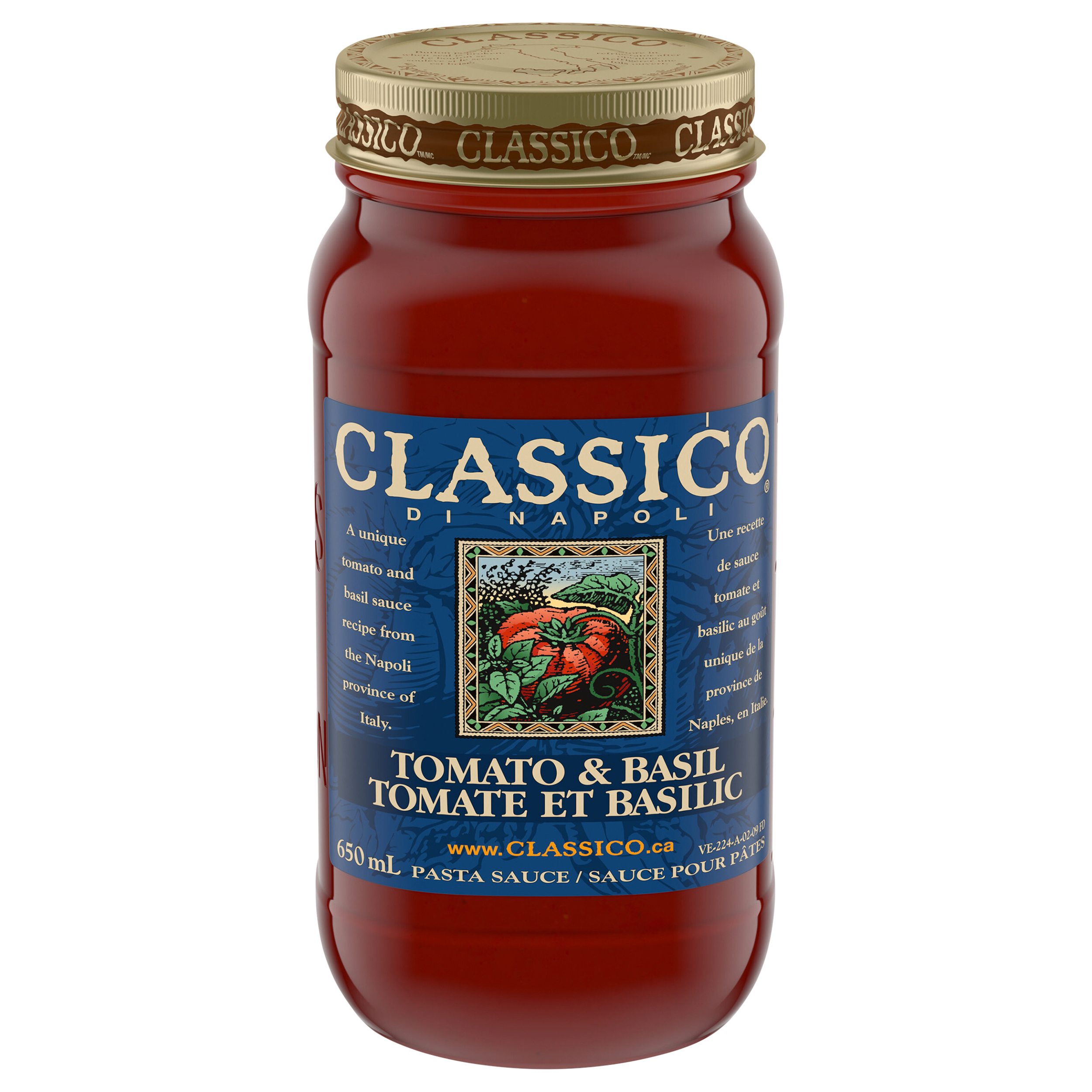 Calories in Pasta Sauce, Roasted Garlic from Classico
