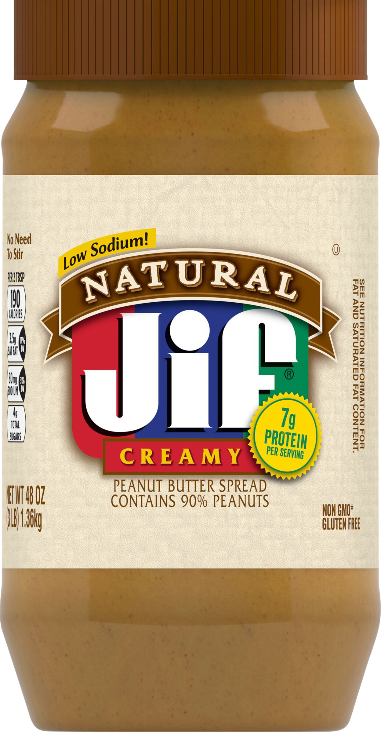Peanut Butter Spread, Low Sodium, Natural, Creamy