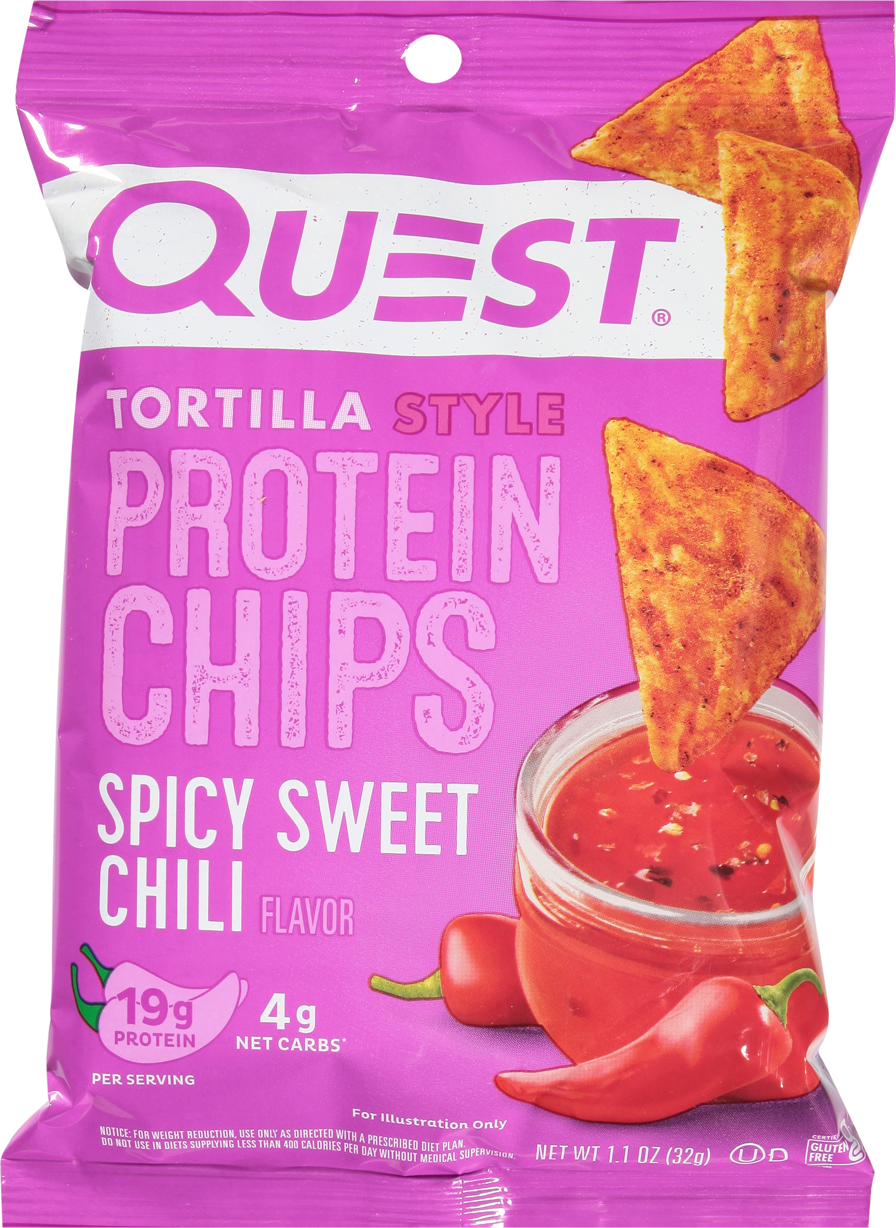Protein Chips, Spicy Sweet Chili Flavor, Tortilla Style