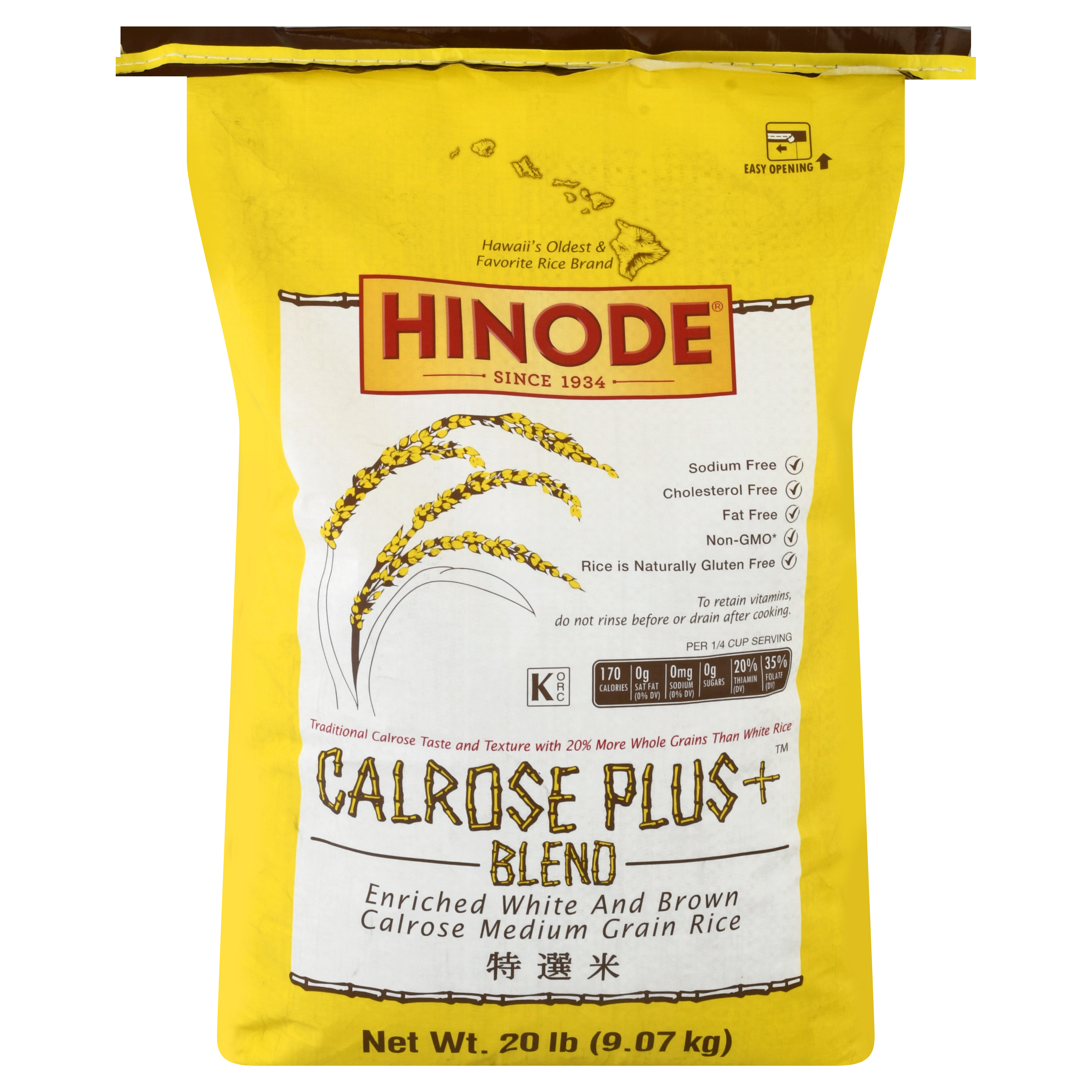 Hinode Calrose Plus Blend Medium Rice 20 Lb