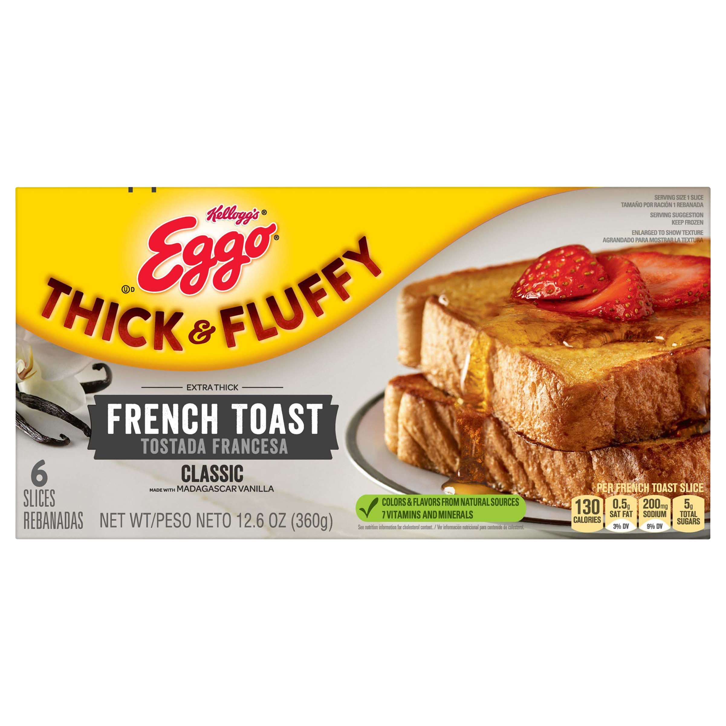 French Toast, Madagascar Vanilla, Classic, Extra Thick, Thick & Fluffy