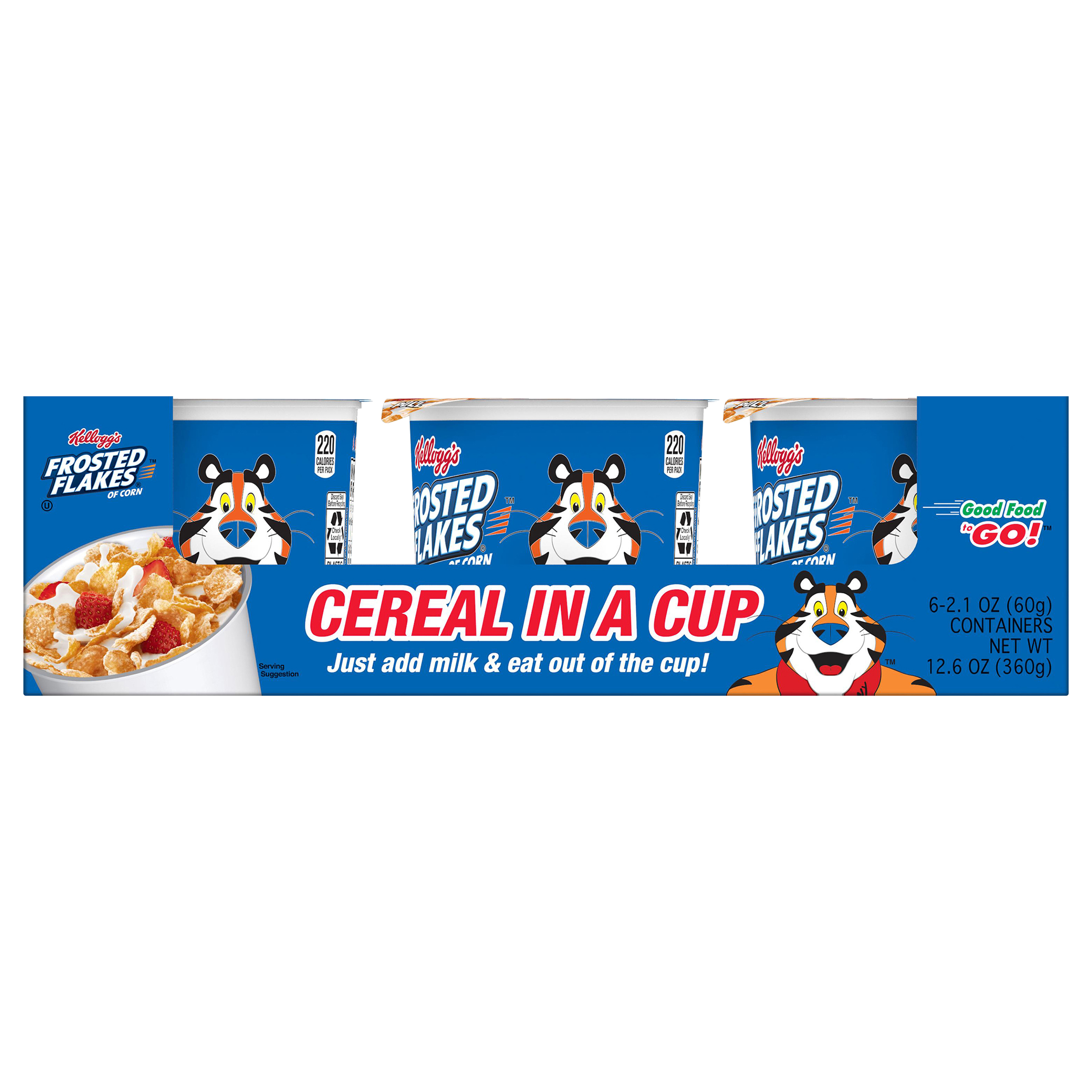 Frosted Flakes Cereal In A Cup 6 -  2.1 Oz Cups
