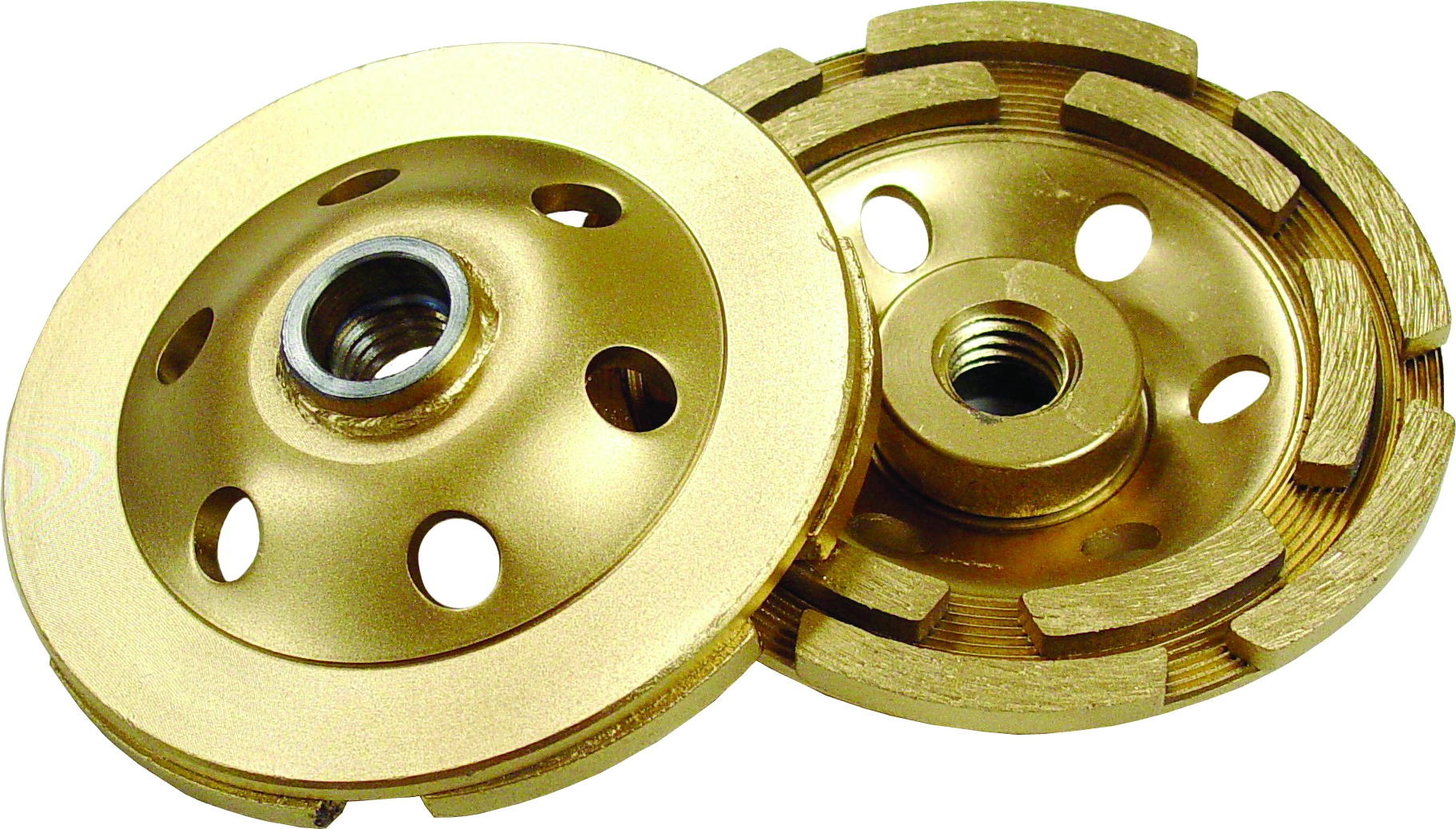 Diamond Products 7" x 5/8-11" Standard Gold Double Row Cup Grinder