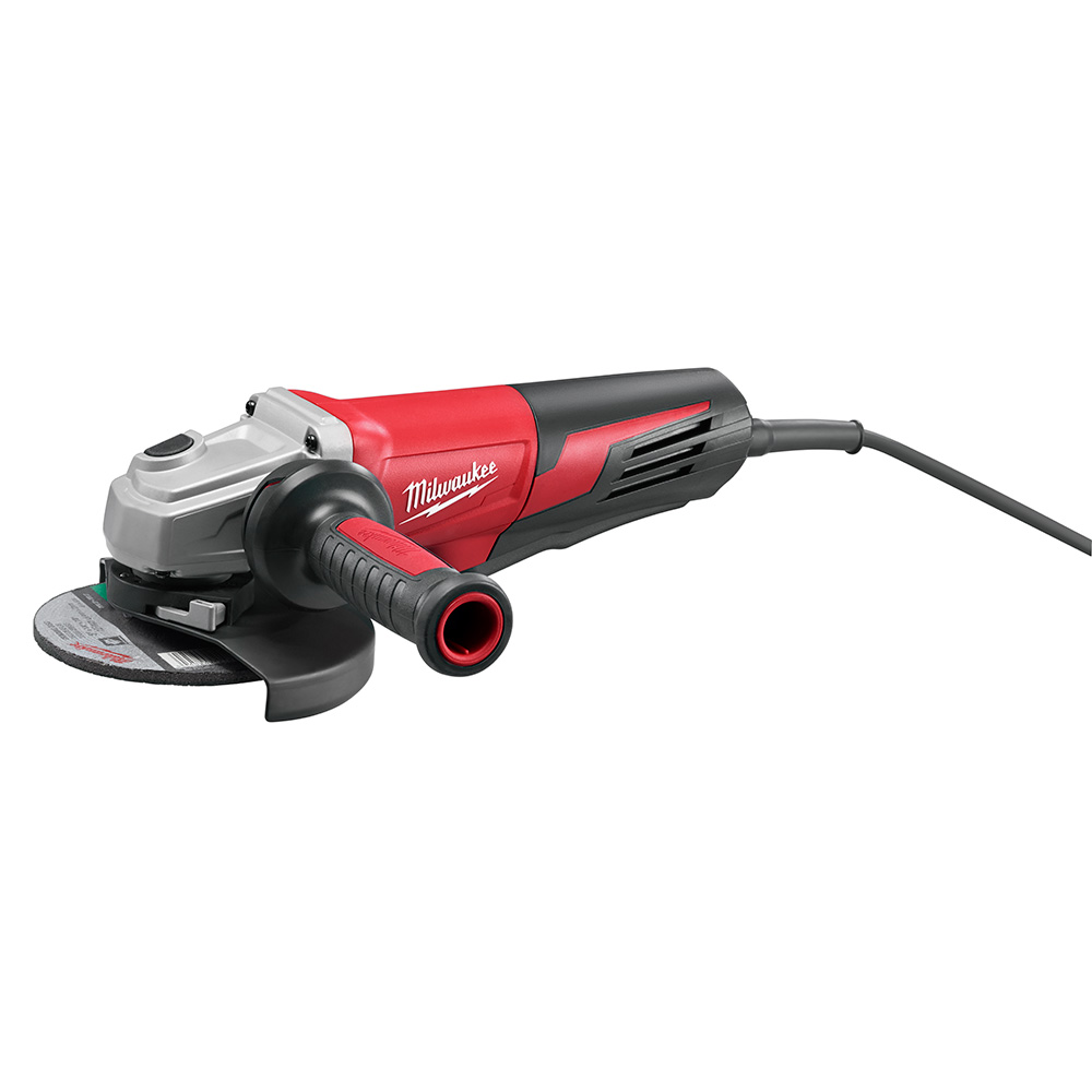 White Cap  Milwaukee 6 13A Angle Grinder With Lock On Sag Paddle