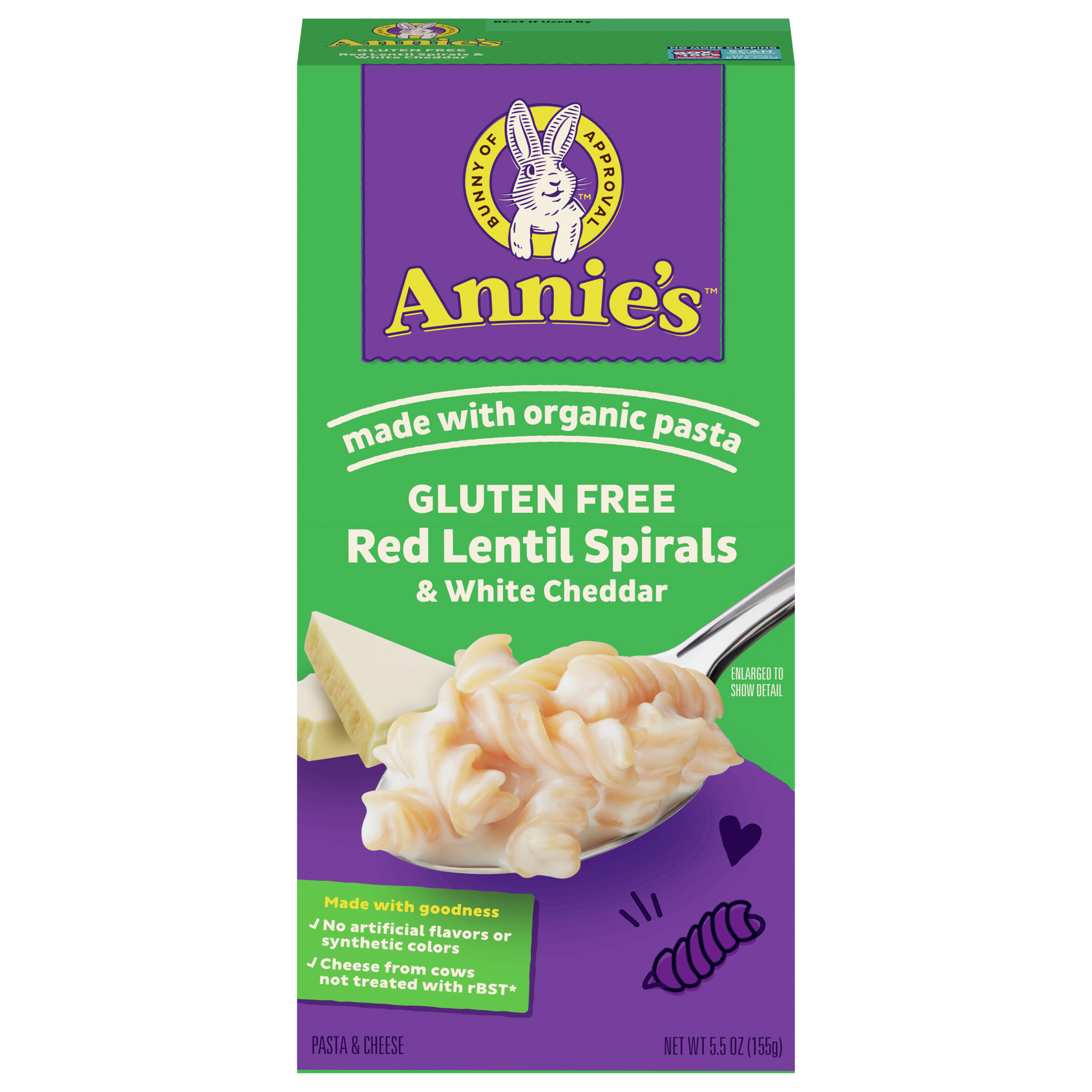 Pasta & Cheese, Gluten Free, Red Lentil Spirals & White Cheddar
