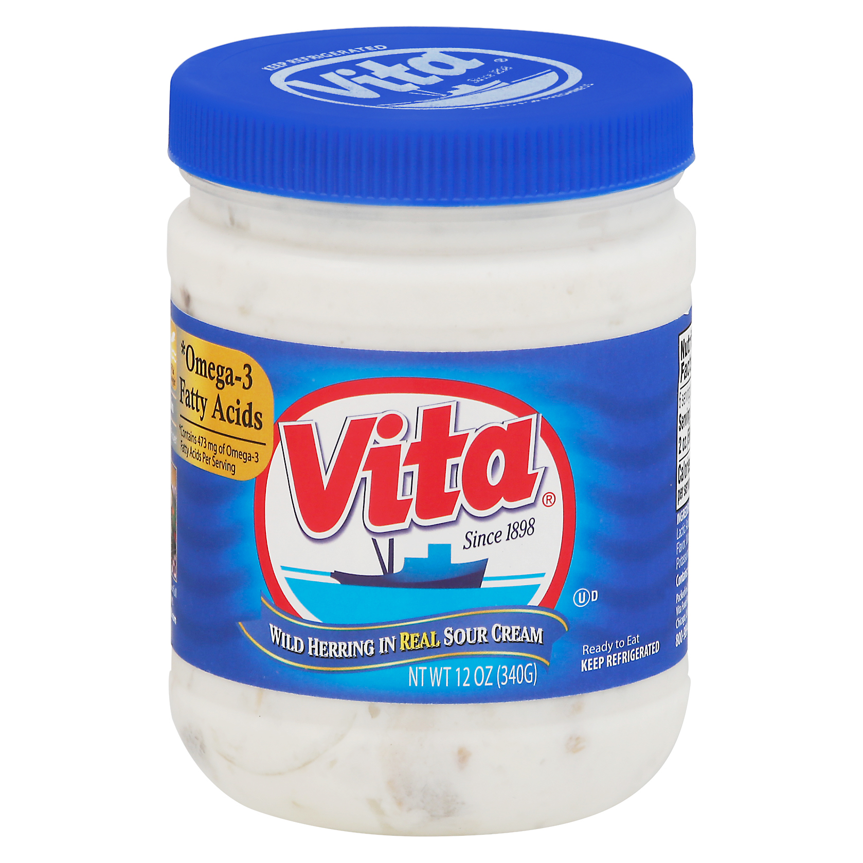 Vita Wild Herring In Real Sour Cream 12 Oz