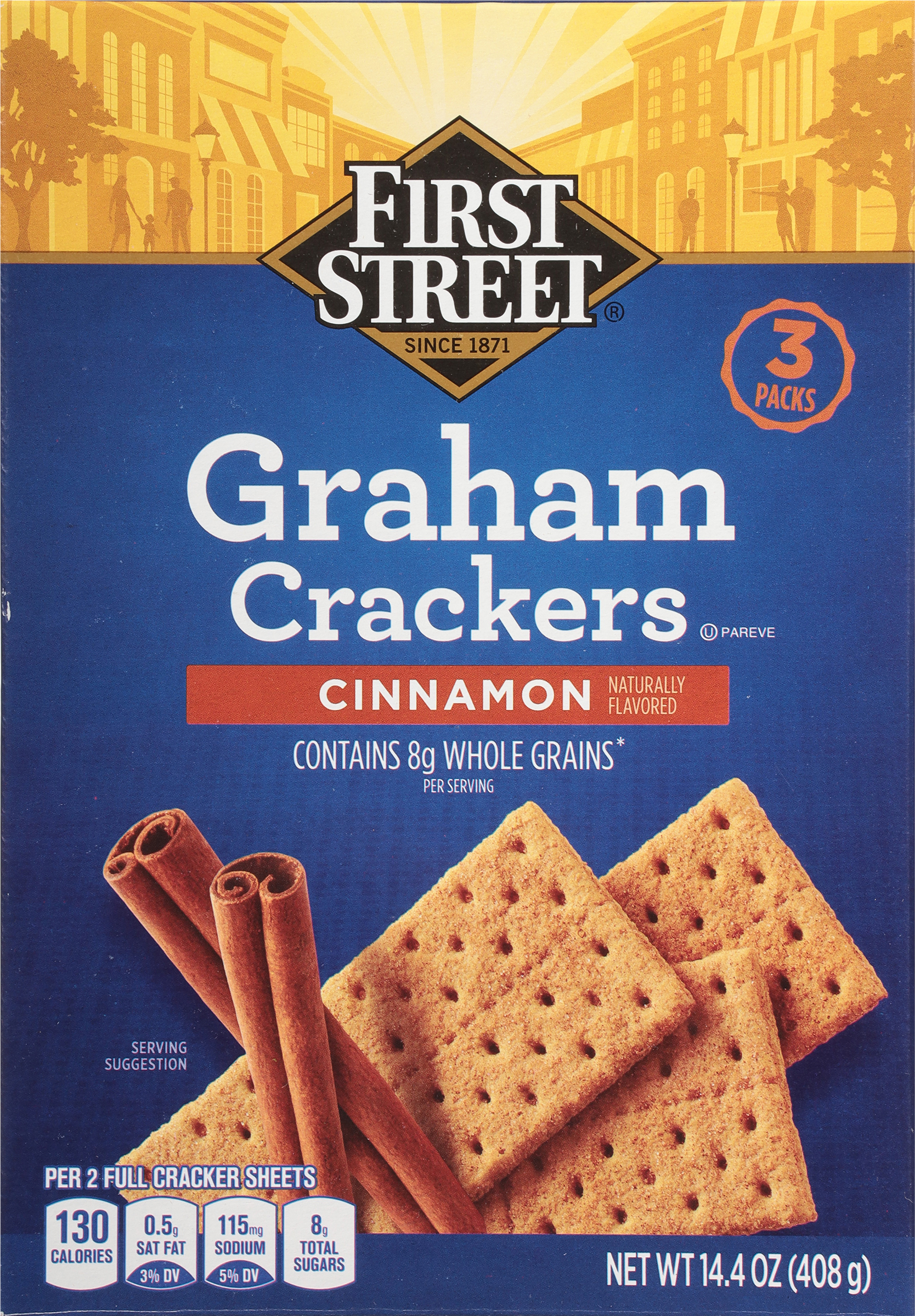 Graham Crackers, Cinnamon, 3 Pack