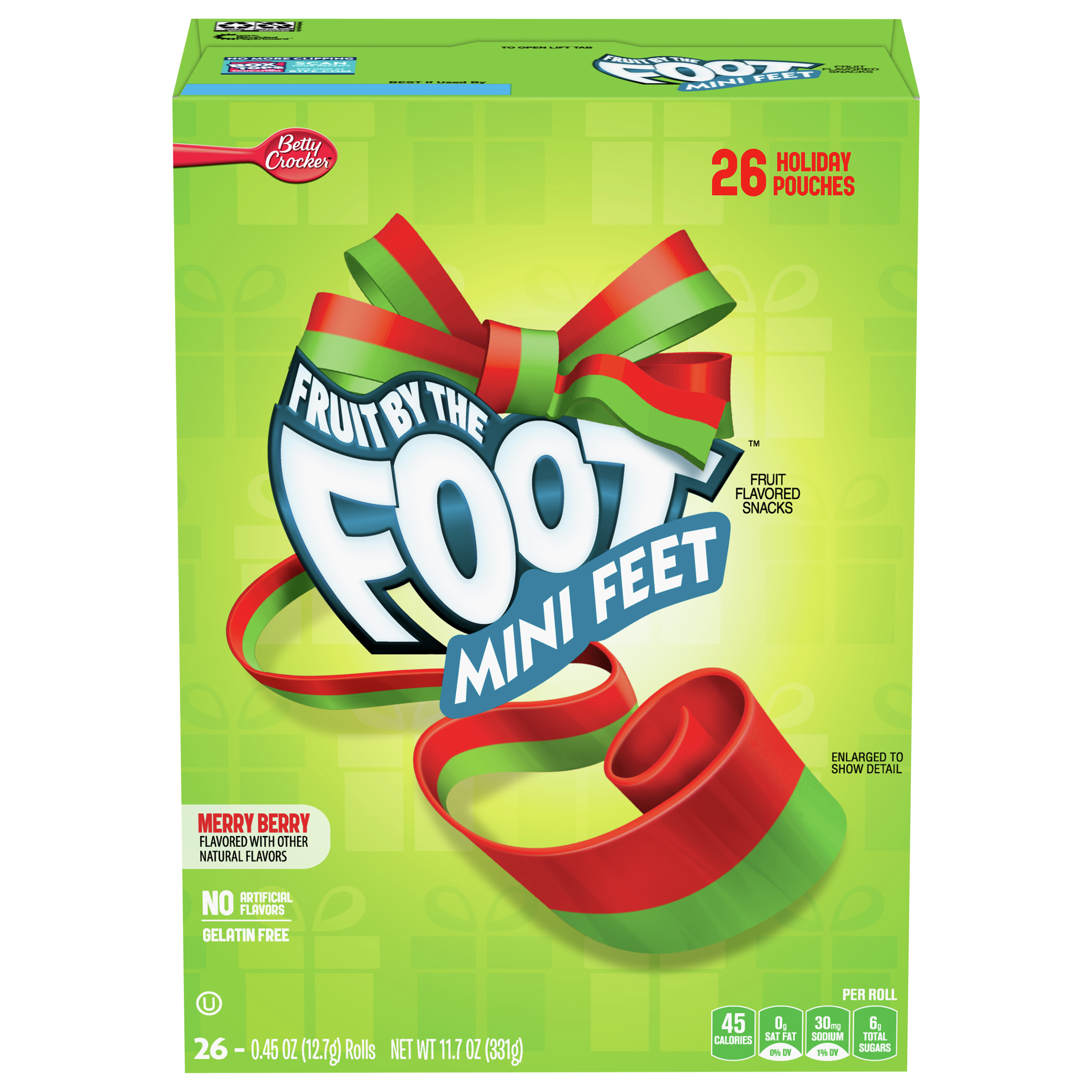 Fruit Flavored Snacks, Merry Berry, Mini Feet