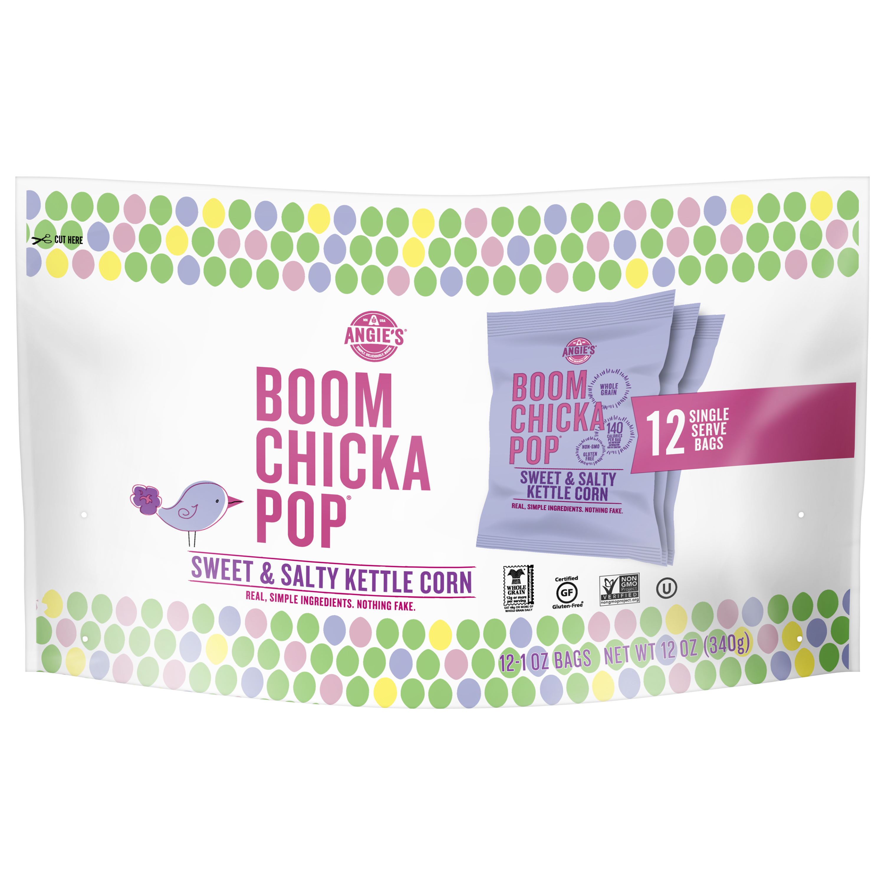 Angie's Boomchickapop Sweet & Salty Kettle Corn Popcorn, 1 Oz. 12-count