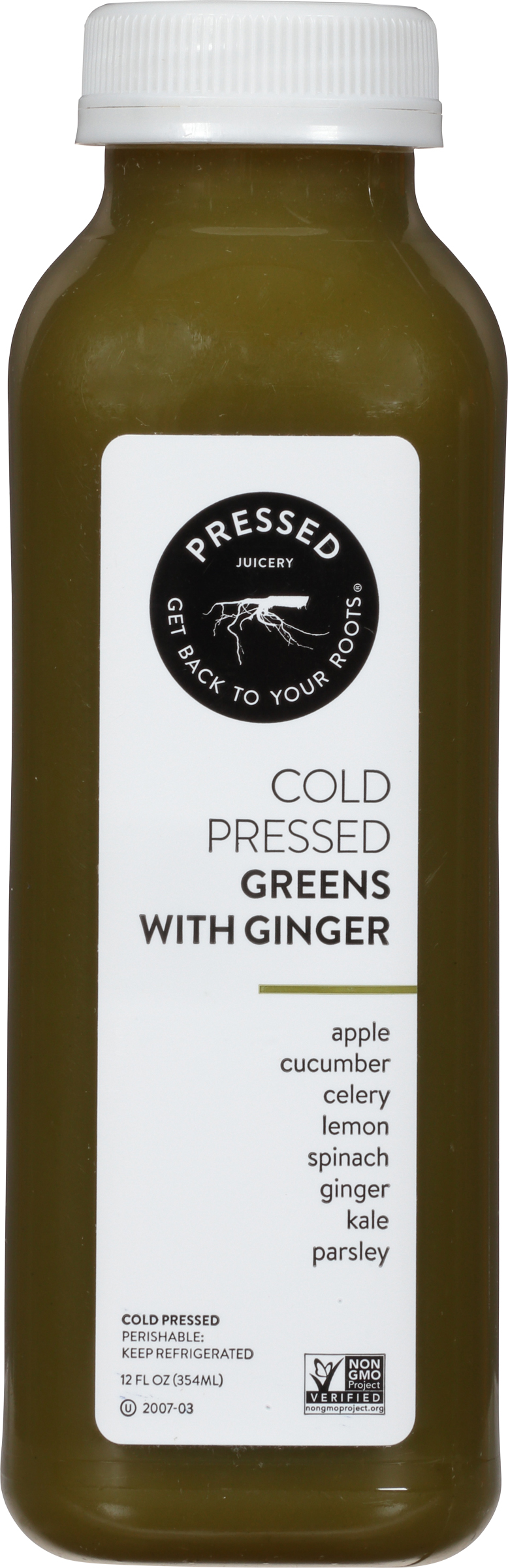 Juice, Greens with Ginger, Cold Pressed
