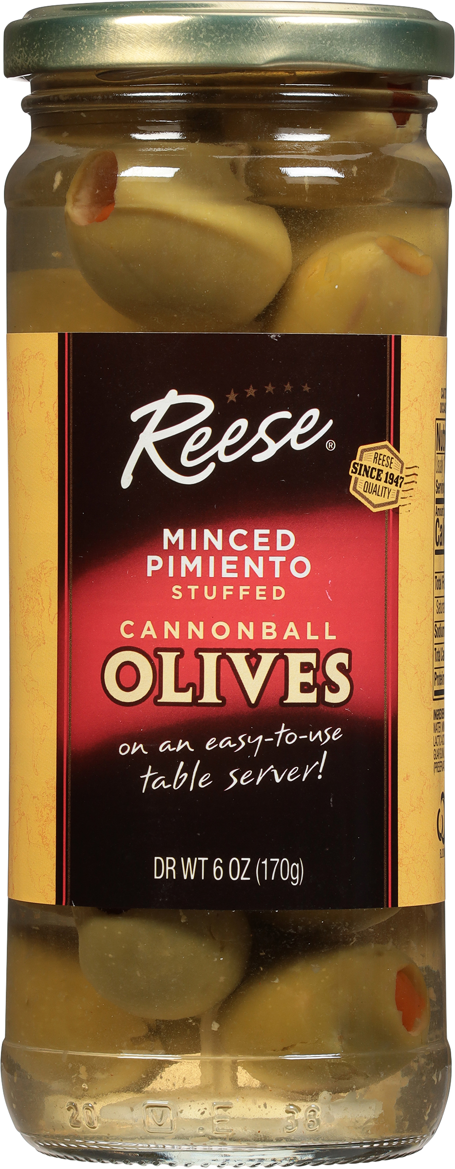 Olives, Cannonball, Minced Pimiento, Stuffed