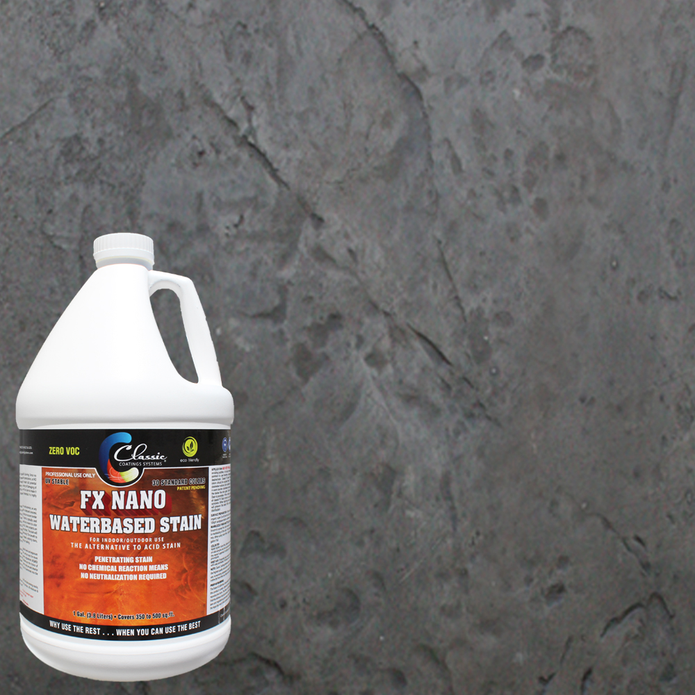 White Cap  1GAL DARK GRAY FX NANO STAIN WATER BASE CLASSIC COATINGS