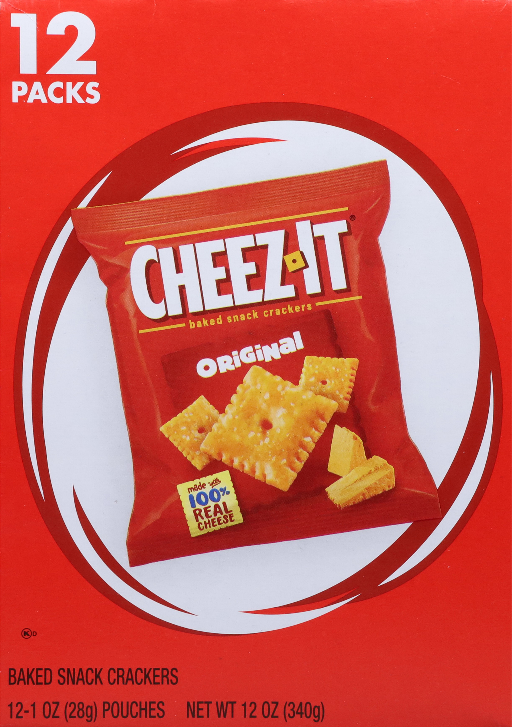 Baked Snack Crackers, Original, 12 Pack