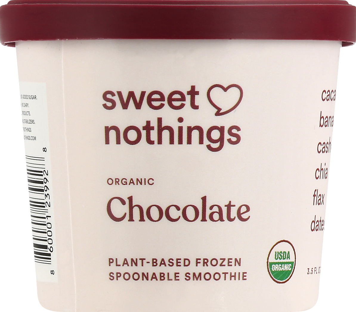 Frozen Spoonable Smoothie, Organic, Plant-Based, Chocolate