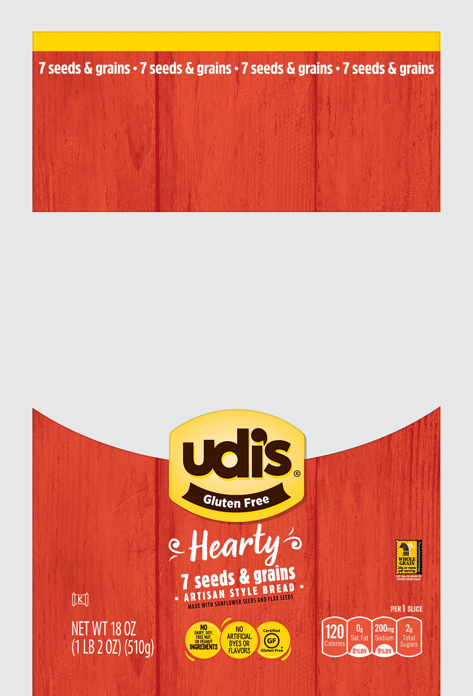 Artisan Style Bread, Gluten Free, 7 Seeds & Grains, Hearty