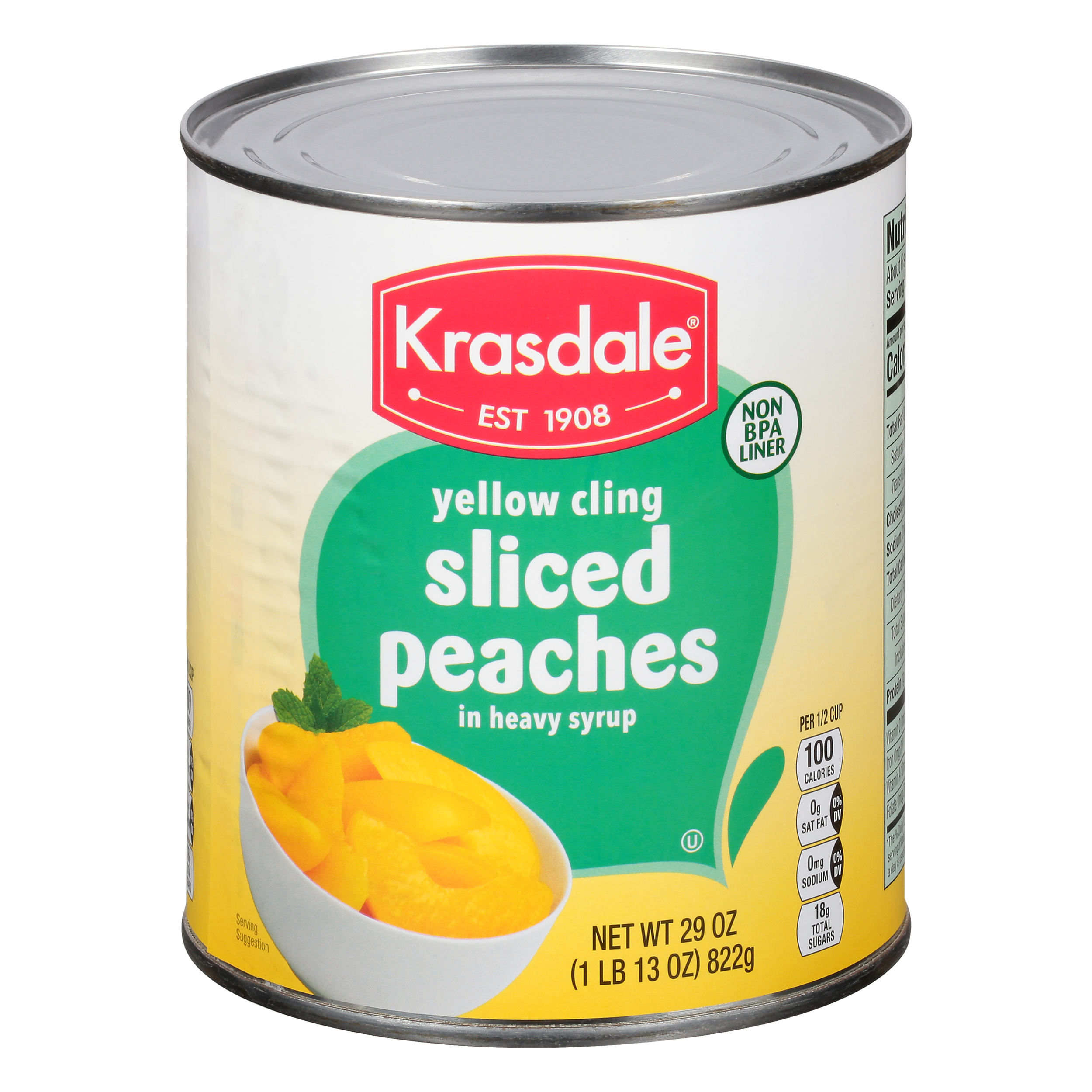 Krasdale Sliced Yellow Cling Peaches In Heavy Syrup 29 Oz