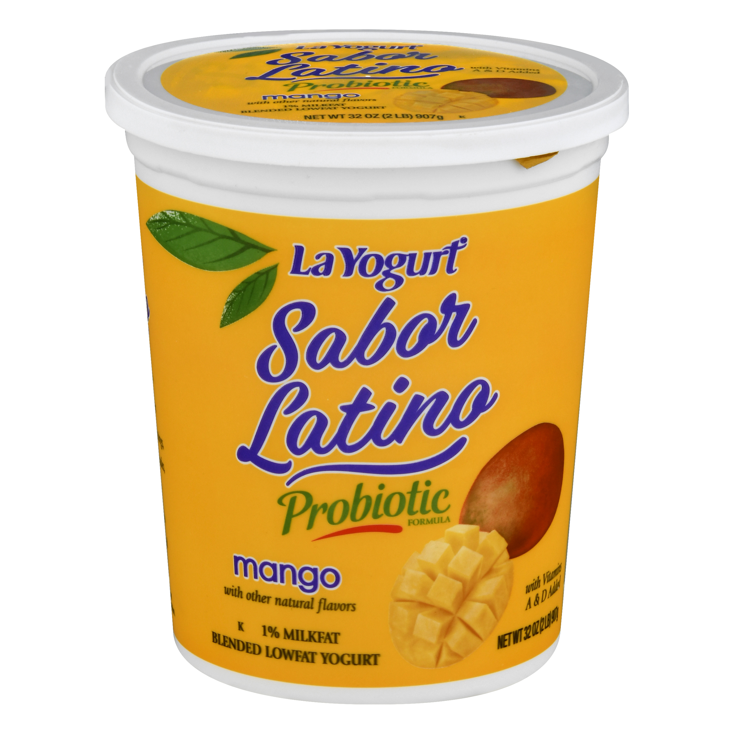 La Yogurt Sabor Latino Lowfat Blended Mango Yogurt 32 Oz