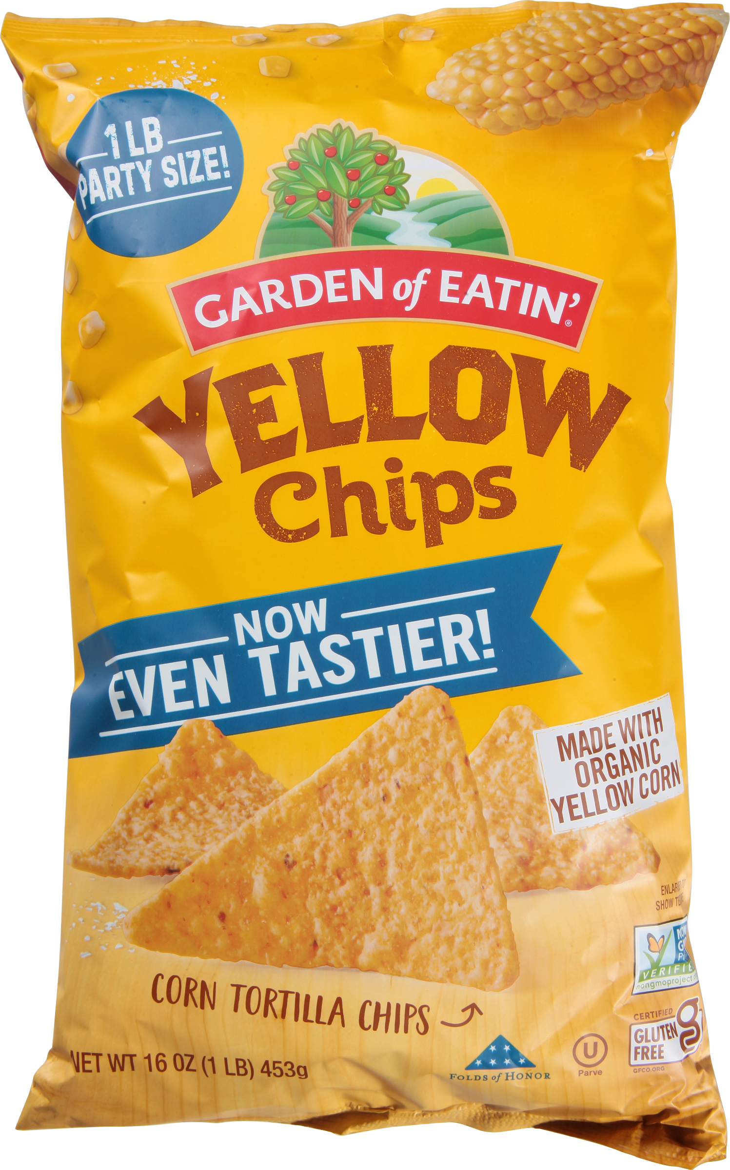 Corn Tortilla Chips, Yellow Chips, Party Size